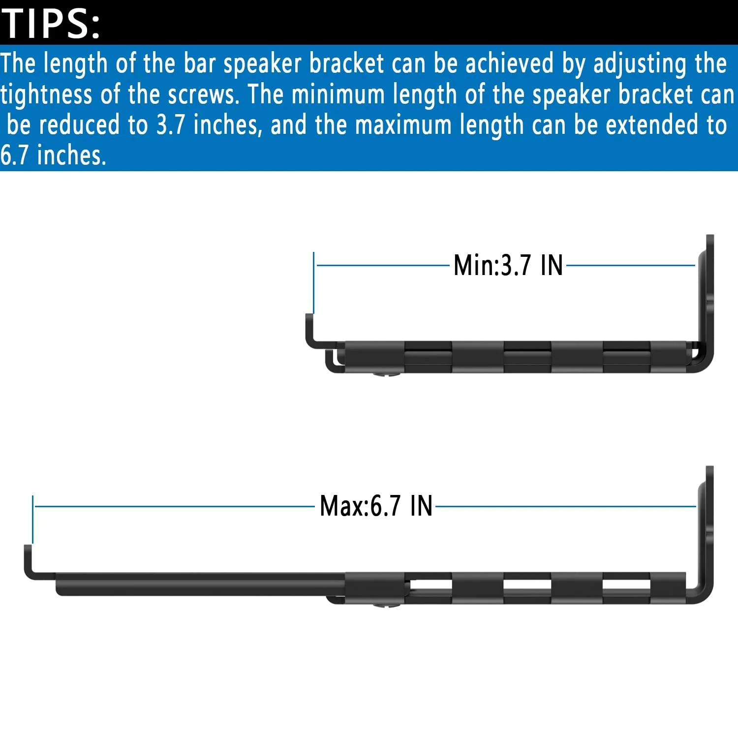 Soundbar Mount | Works with All Soundbar Including Samsung, Sony, Vizio, LG, & More | Depth Adjustable Sound Bar Mounts Under TV Bracket - Image 6