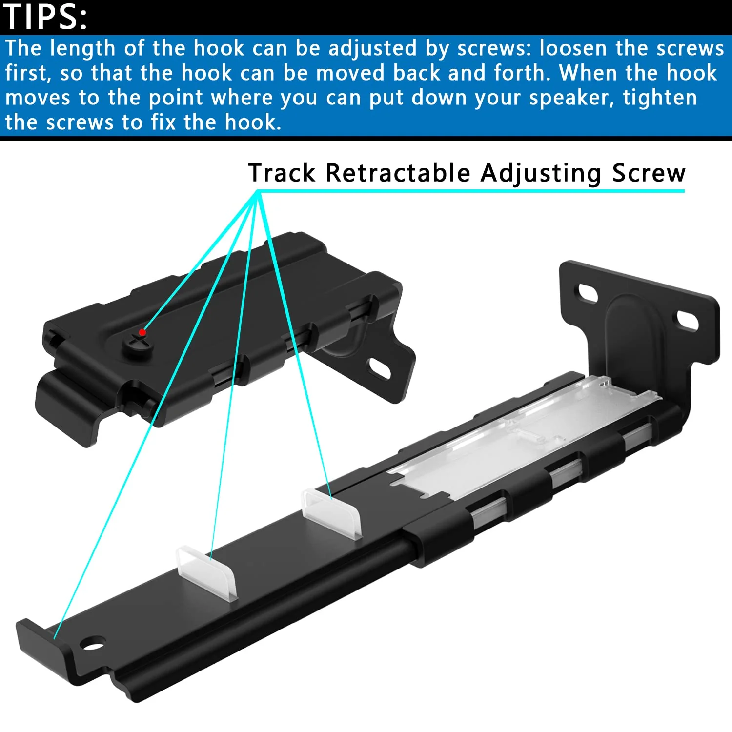 Soundbar Mount | Works with All Soundbar Including Samsung, Sony, Vizio, LG, & More | Depth Adjustable Sound Bar Mounts Under TV Bracket - Image 7