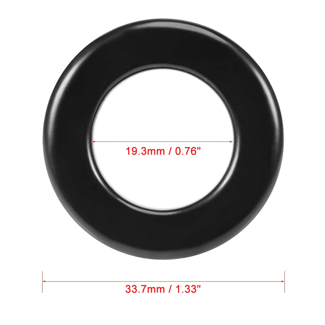 sourcing map 4 pieces ferrite ring iron powder toroid cores 19.3 x 33.7 x 11.3 mm black grey de - Image 3