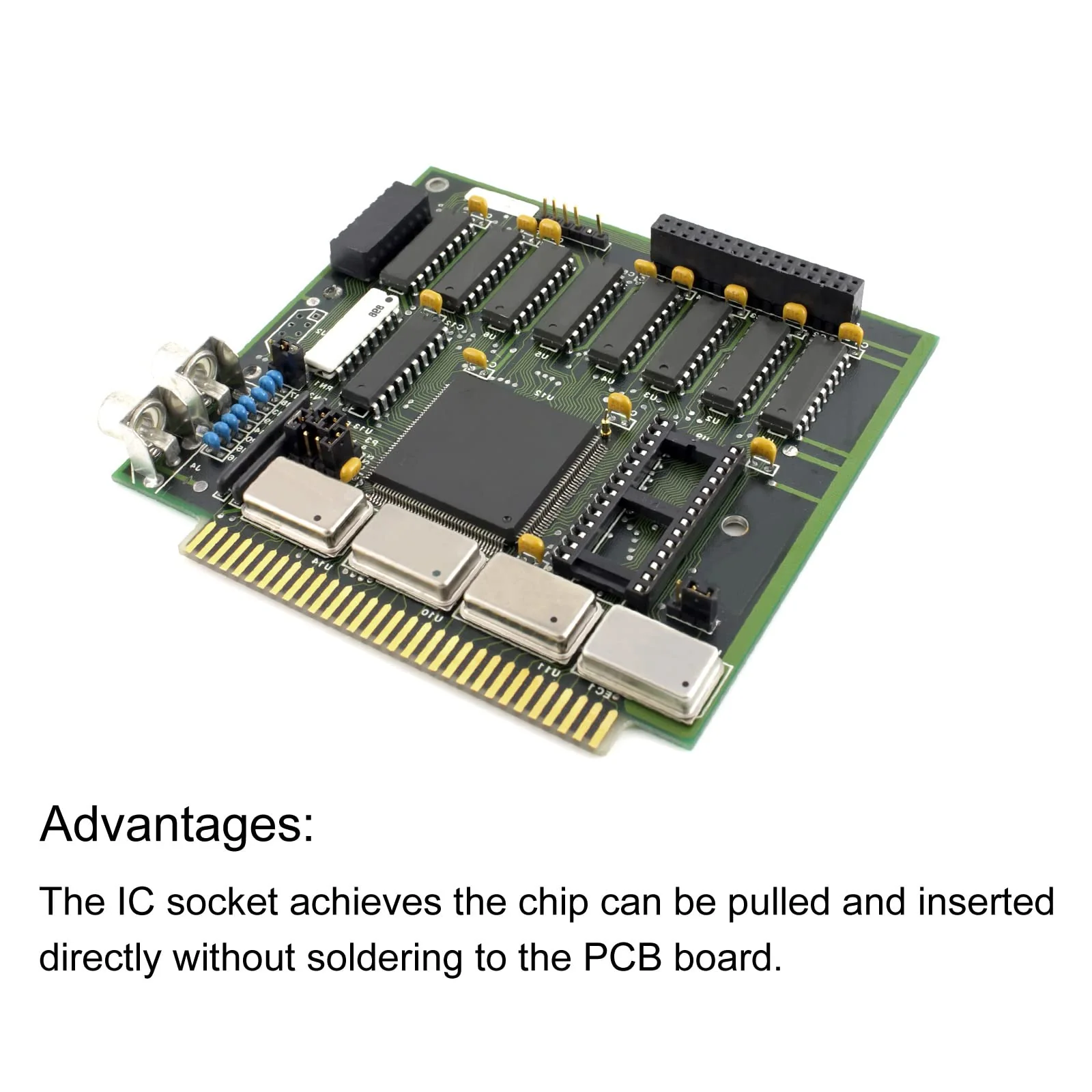 sourcing map DIP IC Chip Socket Adapter Flat Pin 18P 2.54mm Pitch IC Socket for PCB Board Chip 10 Pack - Image 5
