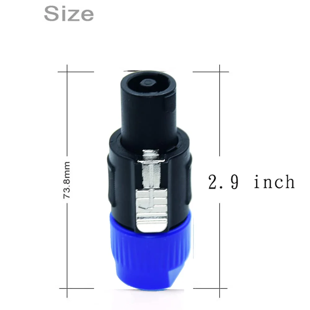 Speakon to 1/4 Adapter na4ljx Connector Upgraded 1/4" inch ts Jack Female to NL4FC Male Converter are for Converting Cable to NL4FC Plug for pa dj Speaker/Amplifier/Mixer (2pcs) 2pcs - Image 3