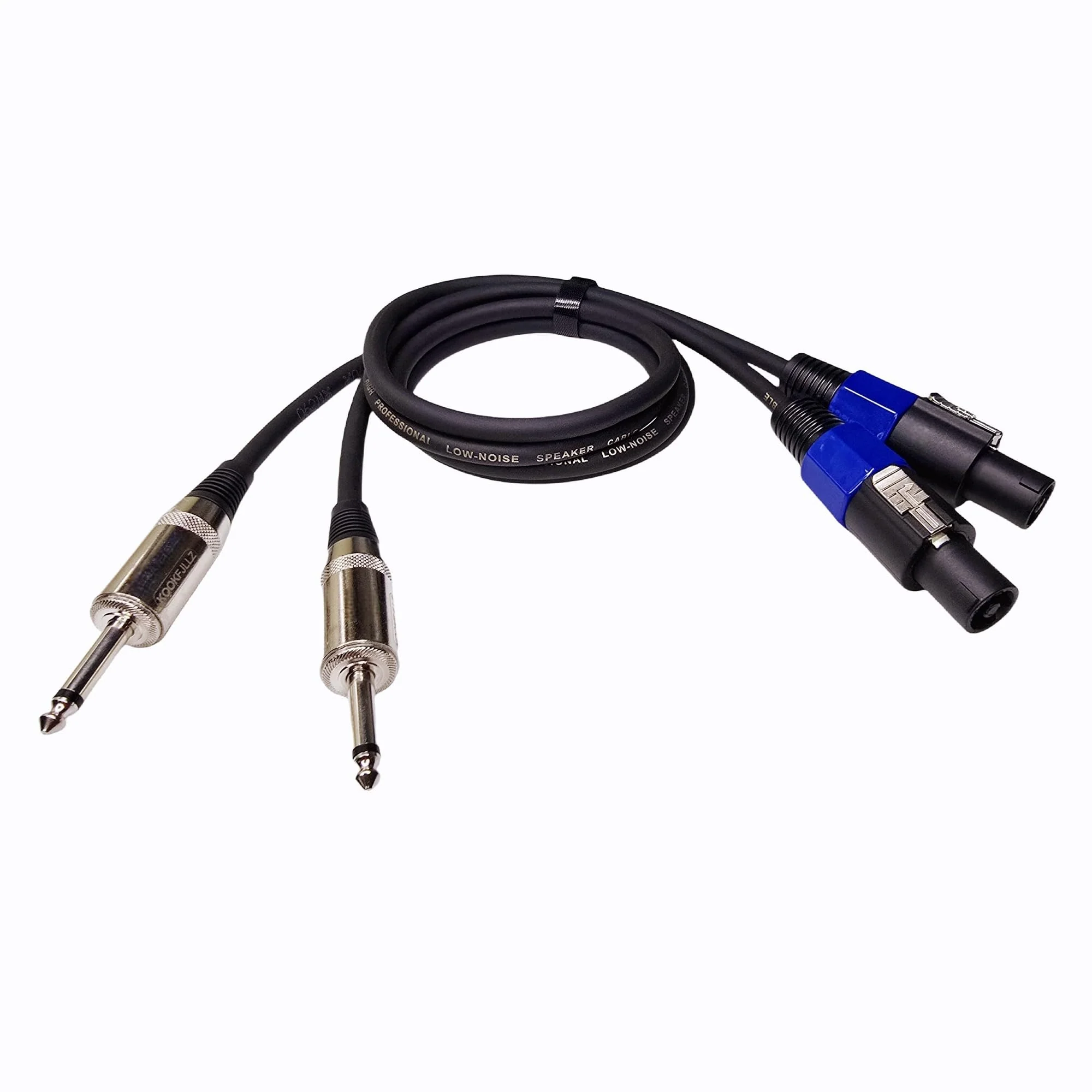 Speakon to 1/4 Speaker Cable, 3.3 Feet Professional 12 AWG Wire Audio Amplifier Speakon Cable, DJ/PA Speaker Cables Wire with Twist Lock (2-Packs)