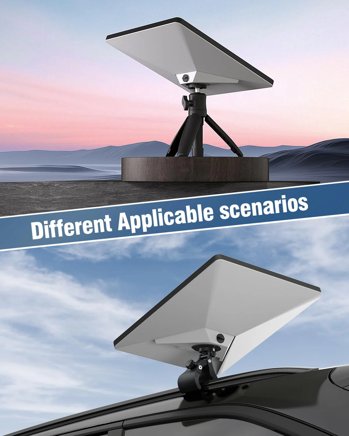 Starlink Mini Tripod Adapter - Military-Grade Polycarbonate Construction, 1/4-20 & 3/8-16 Thread Compatibility, Camping/RV/Home Use, Includes Conversion Screw & Cable Organizer - Image 6