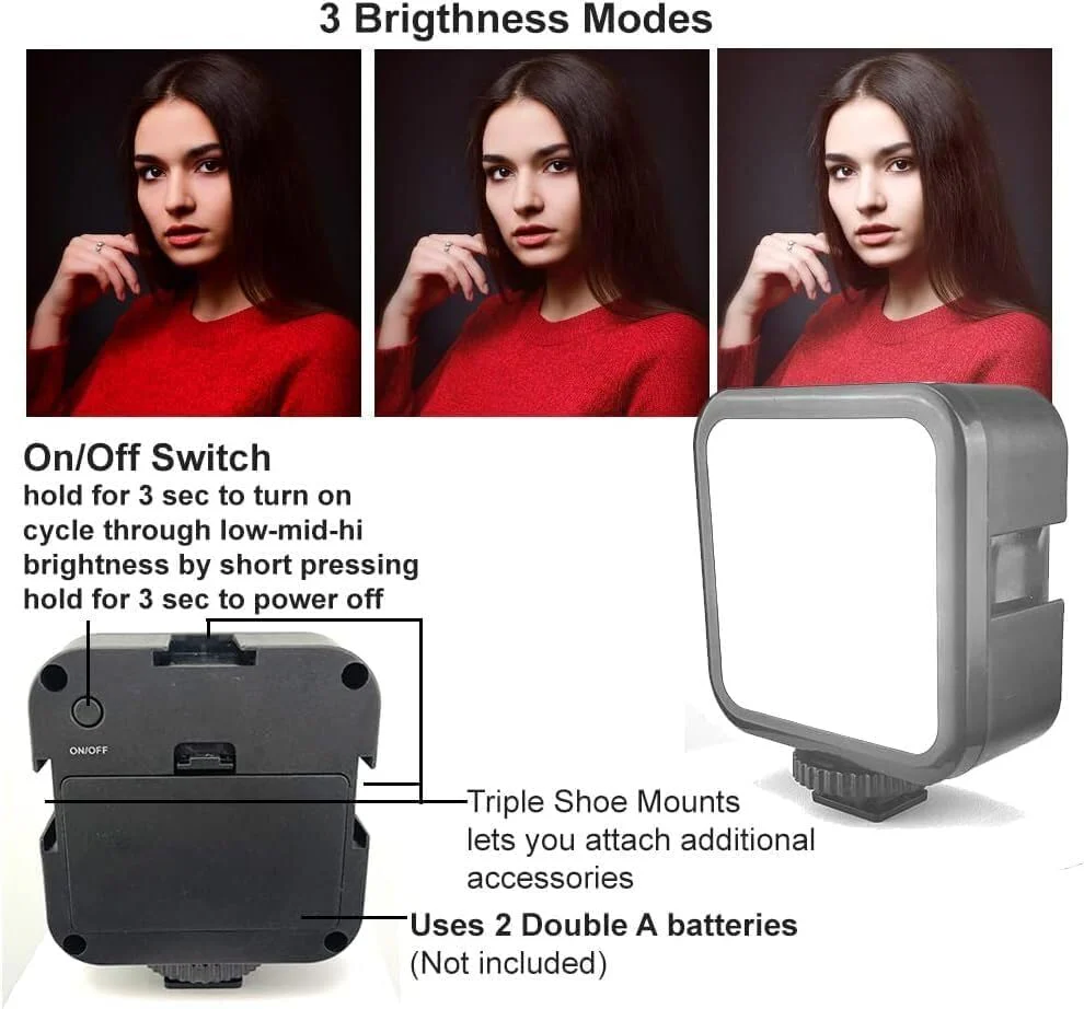 Start-Up Beginner Vlogging Kit with 6" Flexible Tripod, 36 LED Studio Light & Smartphone Holder Tripod Adapter Mount for Amateur Vlogging, YouTube, Tiktok and Instagram Live Stream Kit - Image 4