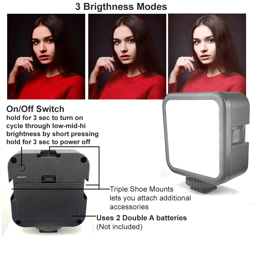 Starter Vlogging Kit for iPhone, Android with 10" Tripod, 36 LED Light, Phone Holder Mount and Mini Shotgun Microphone for Live Stream, Video Calls, Vlogging, YouTube, Instagram TikTok 1) Starter Kit - Image 4