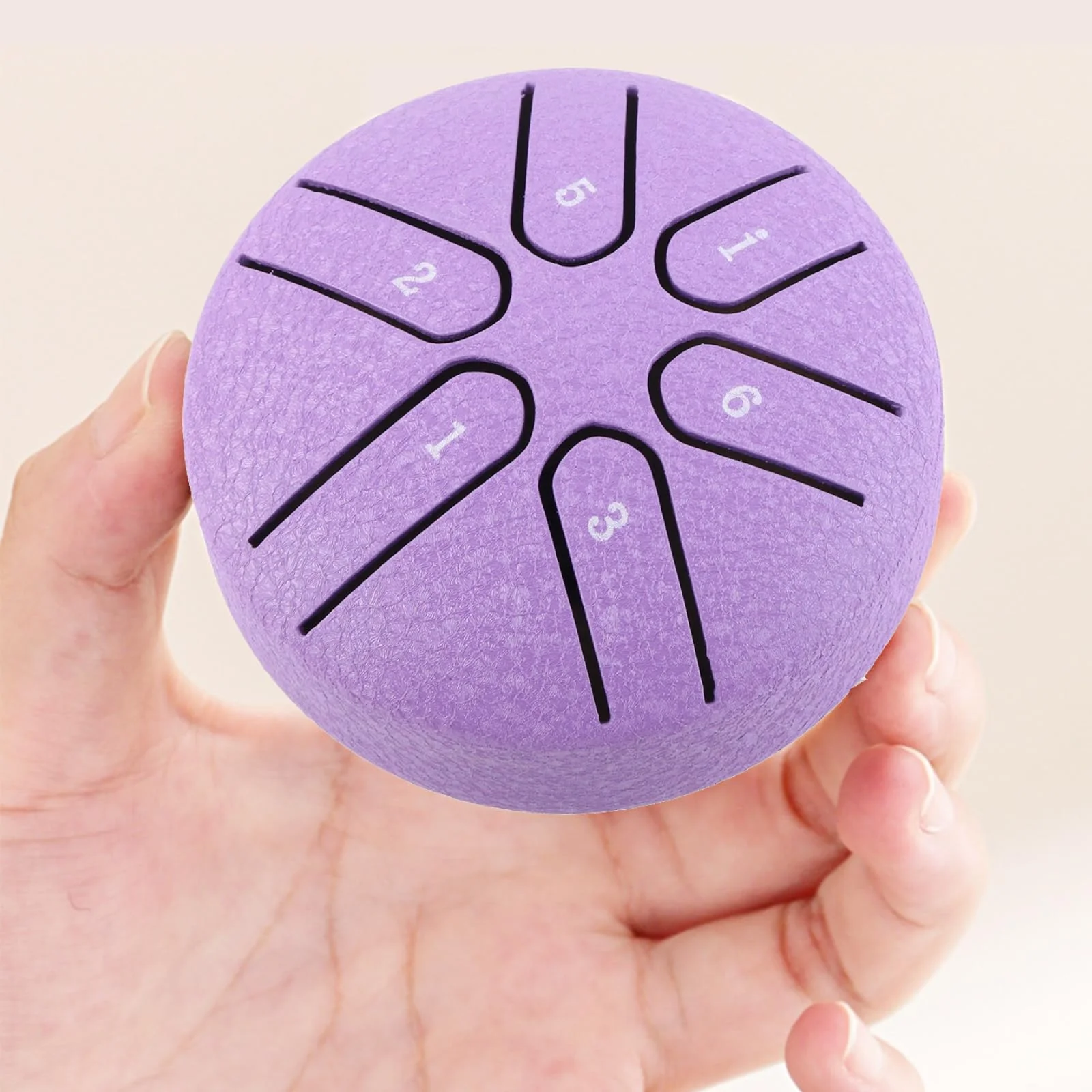 Steel Tongue Drum Mini Handpan Drum with Drumstick 6 Note Percussion Instrument for Beginners and Experienced Musicians Alike () Purple - Image 3