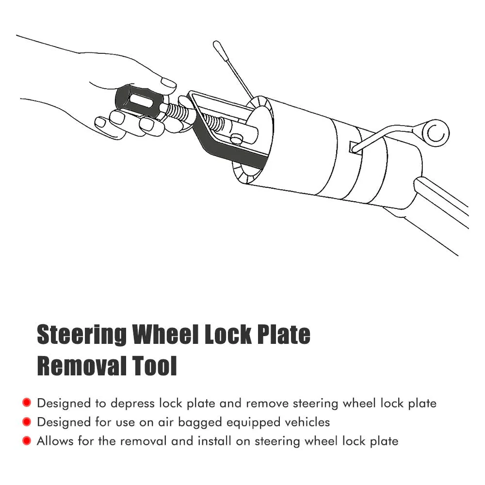 Steering Wheel Lock Plate Removal Remover Tool of The Steering Wheel Lock Plate Snap Rings - Image 3