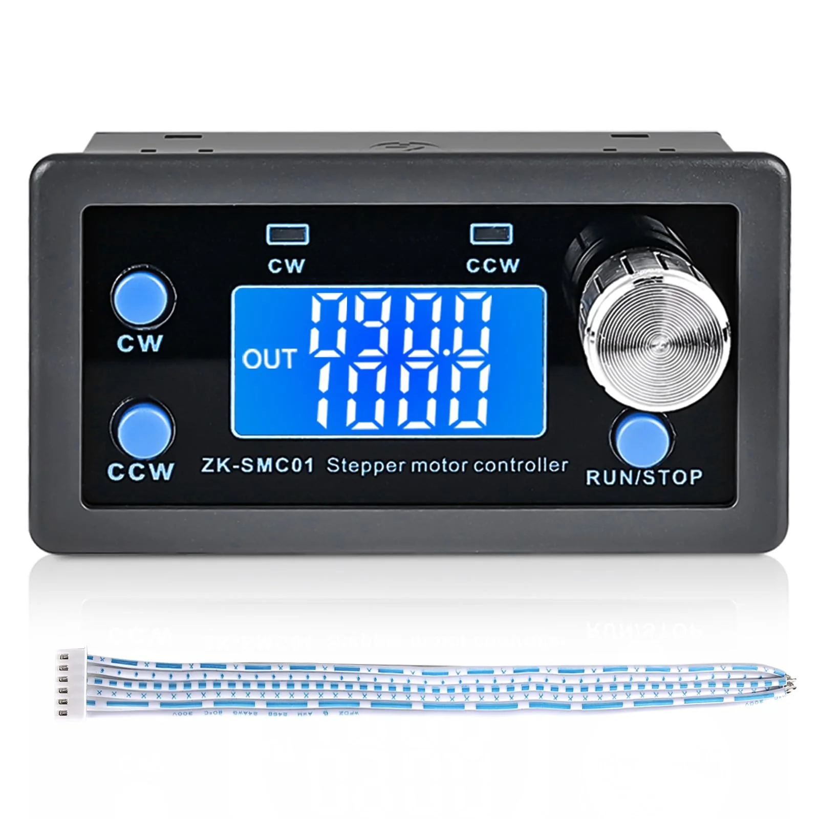 Stepper Motor Controller, DC 5-30V Stepper Motor for NEMA 17 23 Motor DC5-30V 4A Integrated Board Adjustable Forward/Reverse Pulse Speed Angle with Display