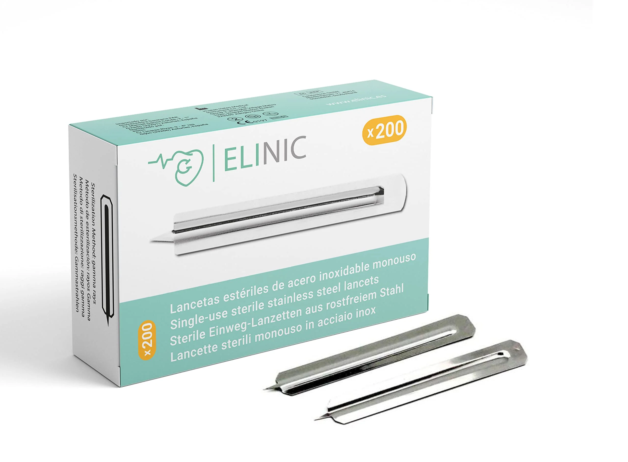 Sterile Stainless Steel Lancets (Pack of 200)