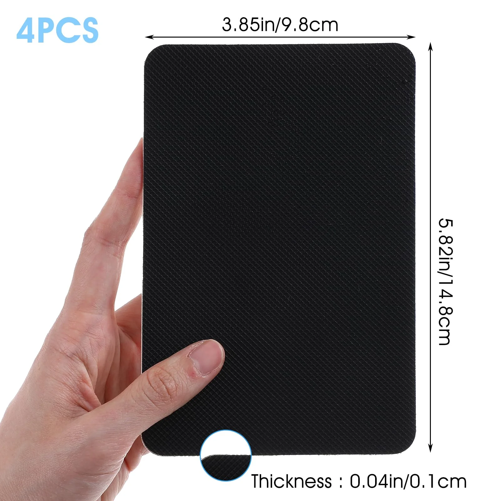 Sticky Anti-Slip mat Non-Slip Rubber Tape Universal Car Dashboard Sticky mat 4pcs Adhesive Waterproof Soundproof Pad Cuttable Heat Resistant Sheet for Safer Handle & Surface for DIY Floor Cushioning - Image 2