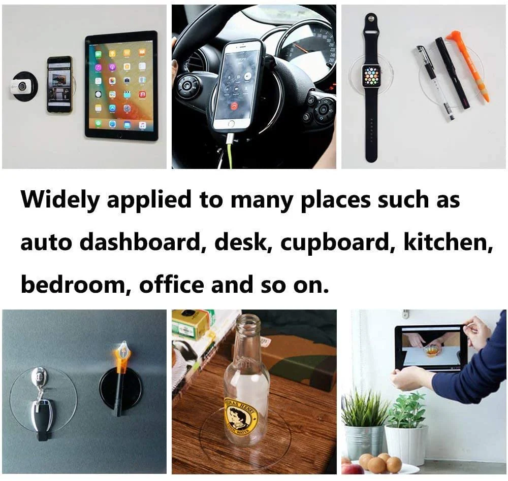 Sticky Gel Pads Multi Function Removable Anti Slip Gel Pad Magic Gel Mat Stick on Car Dashboard Glass Mirrors Metal Tile Walls Kitchen Stand Recipe Holder Non-Slip Rug Pet Bowl Mat Pad - Image 6