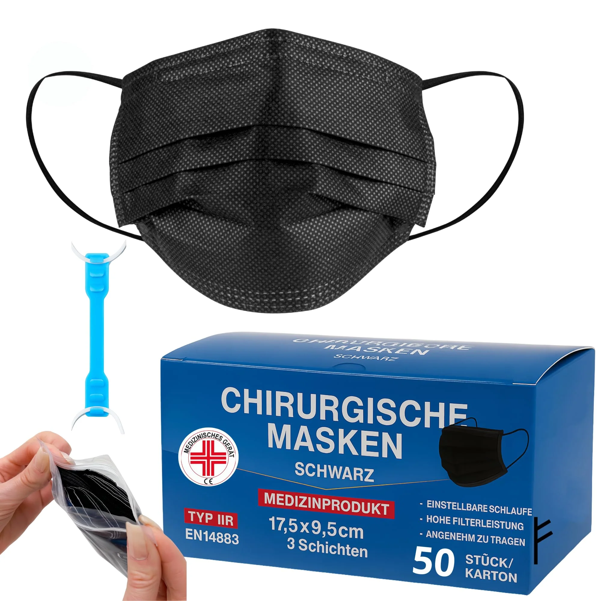 Stone&Stone Medizinisch Type IIR Norm black