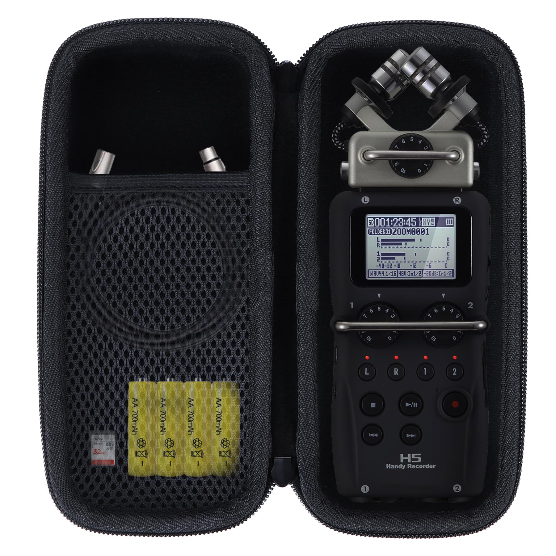 Storage Case Compatable With Zoom H5 Handy Recorder Black Case for Zoom H5