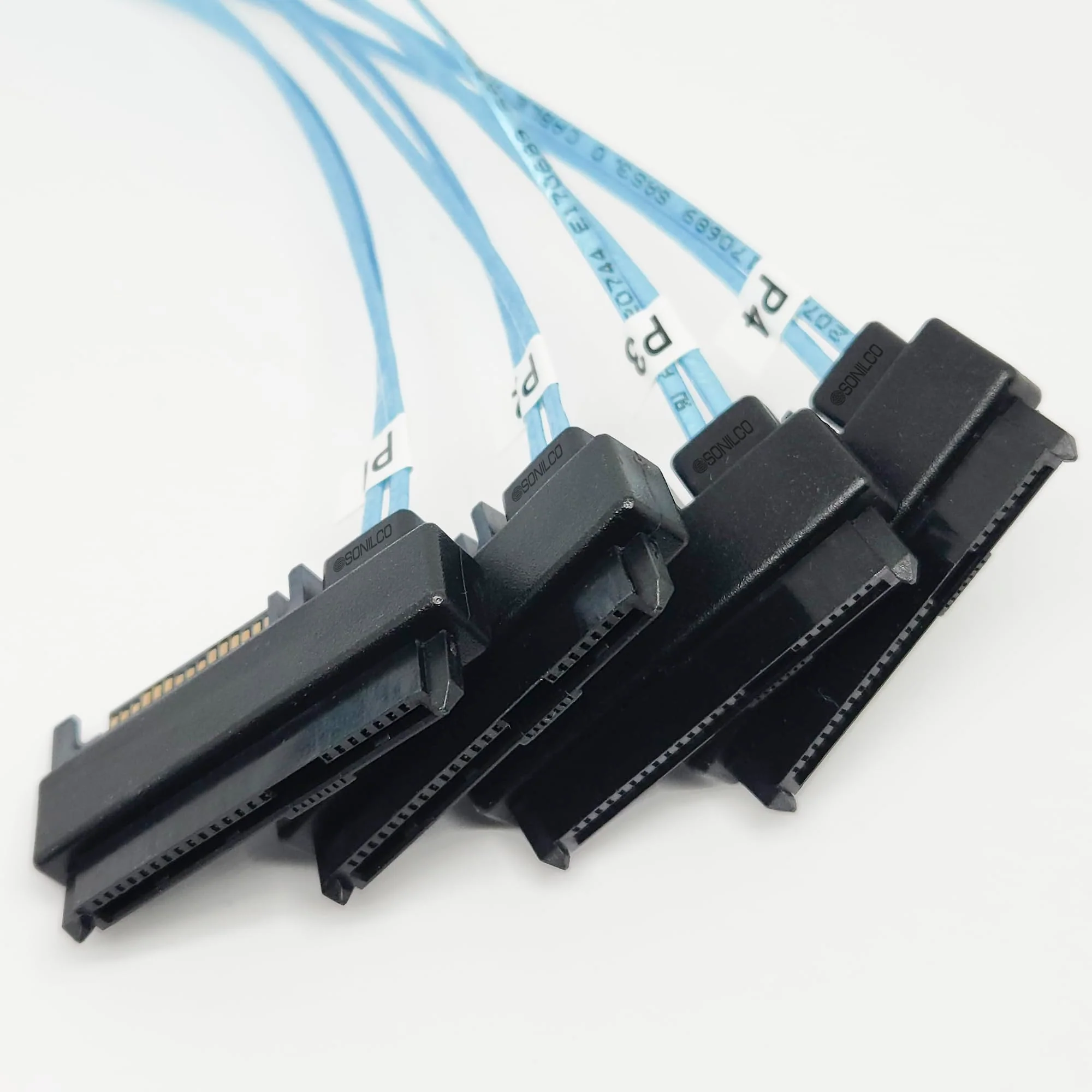 Storage Configurations Cable Mini SAS HDD SFF-8643 to 4 SFF-8482 with 15-pin Power Port Cord (2 Cables, 0.5 Meter / 1.6 Feet) 2 Cables - Image 4