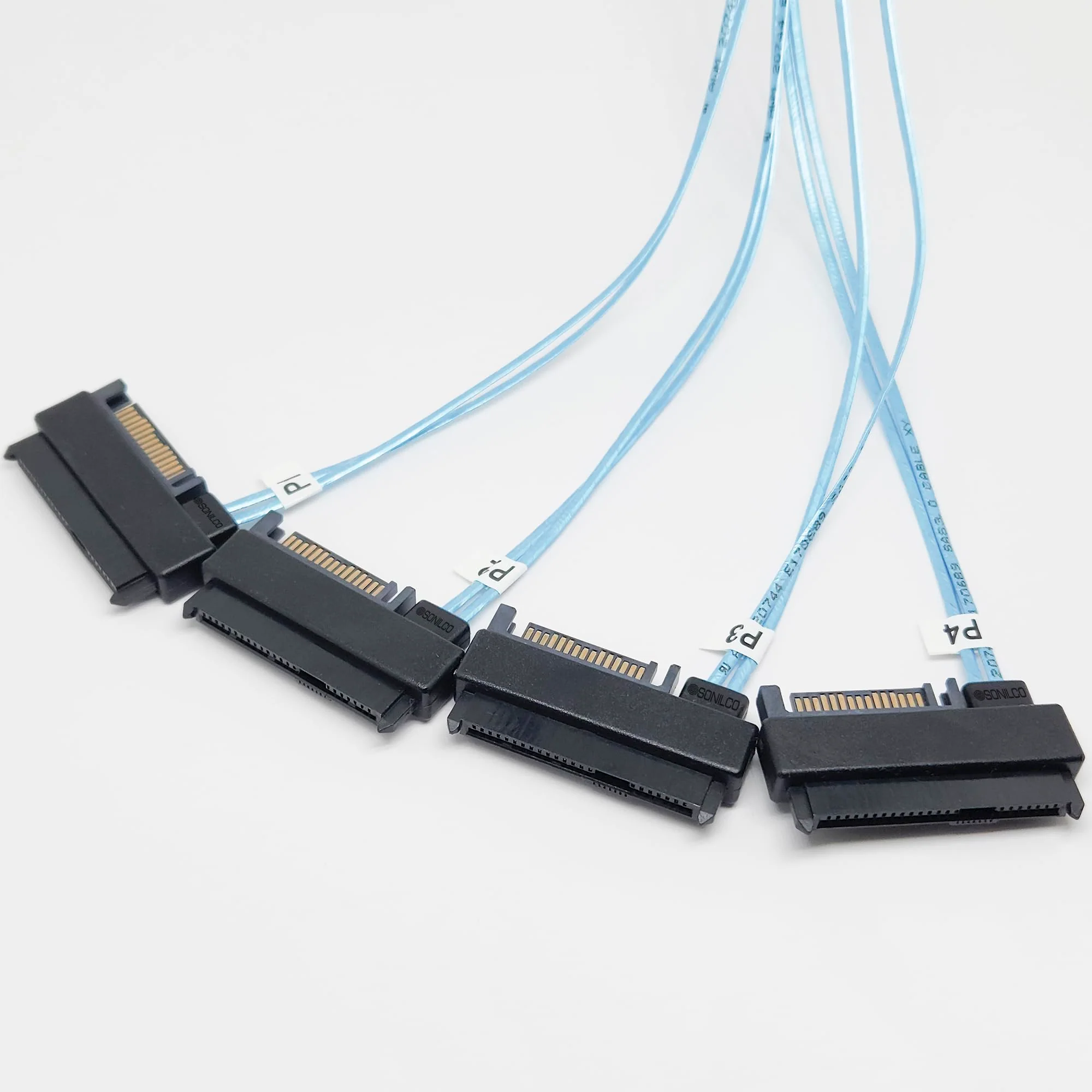 Storage Configurations Cable Mini SAS HDD SFF-8643 to 4 SFF-8482 with 15-pin Power Port Cord (2 Cables, 0.5 Meter / 1.6 Feet) 2 Cables - Image 5