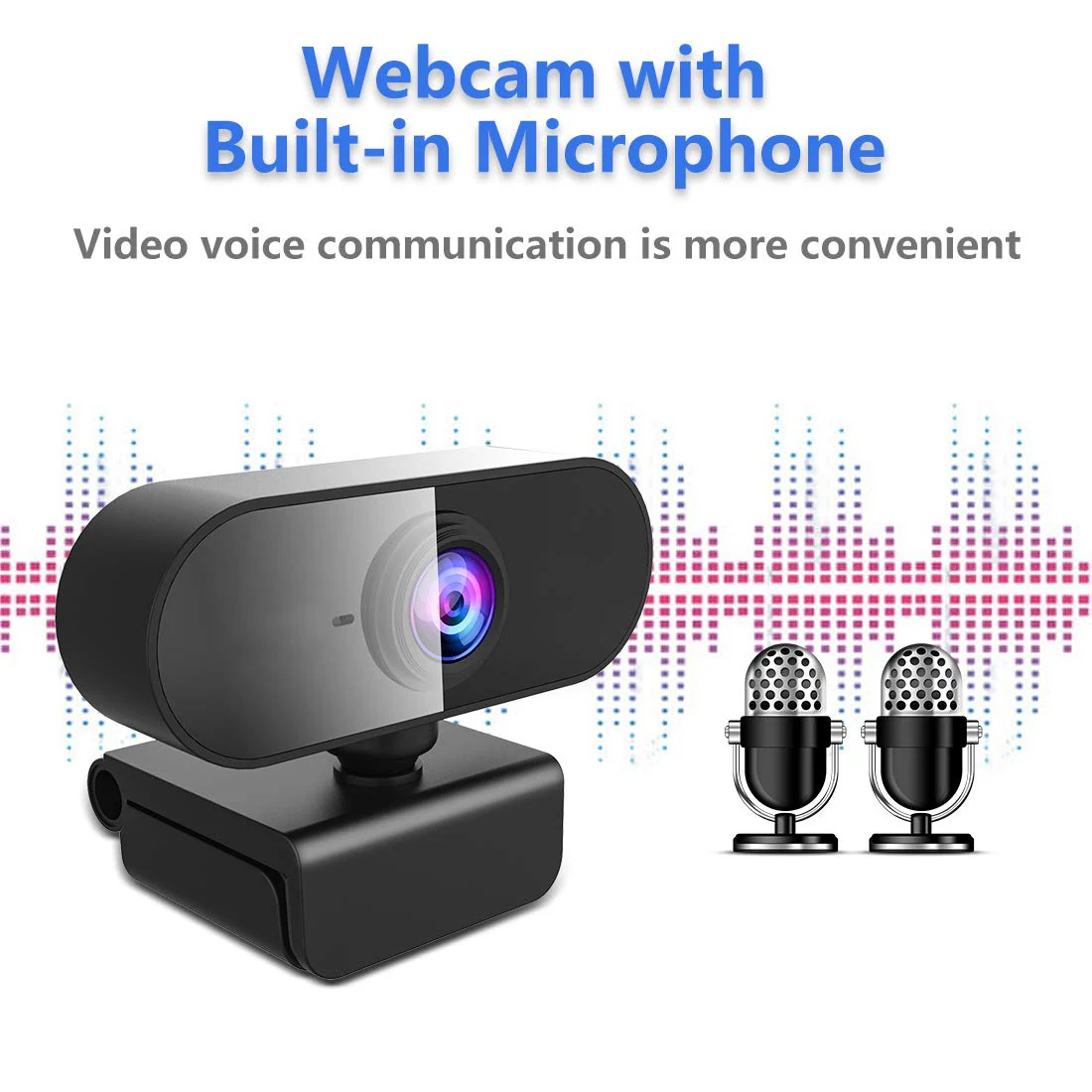 Streaming Webcam with Microphone & Ring Light 2K HD Web Cam with Cover,Stand for PC/MAC/Laptop/Desktop, Wide Angle Web Cameras for YouTube,Skype,Zoom,Xbox One,Video Calling,Studying and PS4 - Image 3