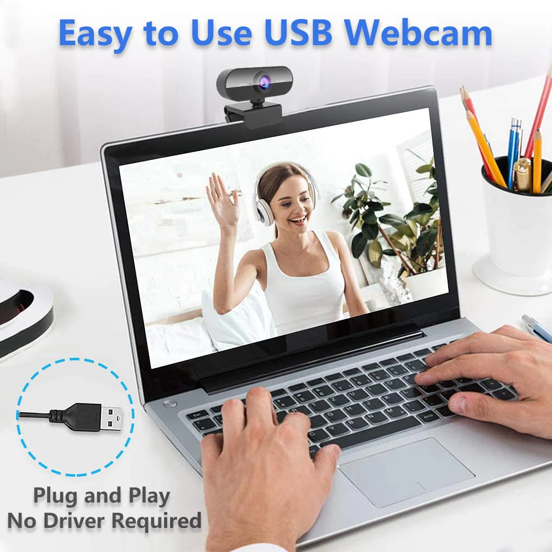 Streaming Webcam with Microphone & Ring Light 2K HD Web Cam with Cover,Stand for PC/MAC/Laptop/Desktop, Wide Angle Web Cameras for YouTube,Skype,Zoom,Xbox One,Video Calling,Studying and PS4 - Image 5
