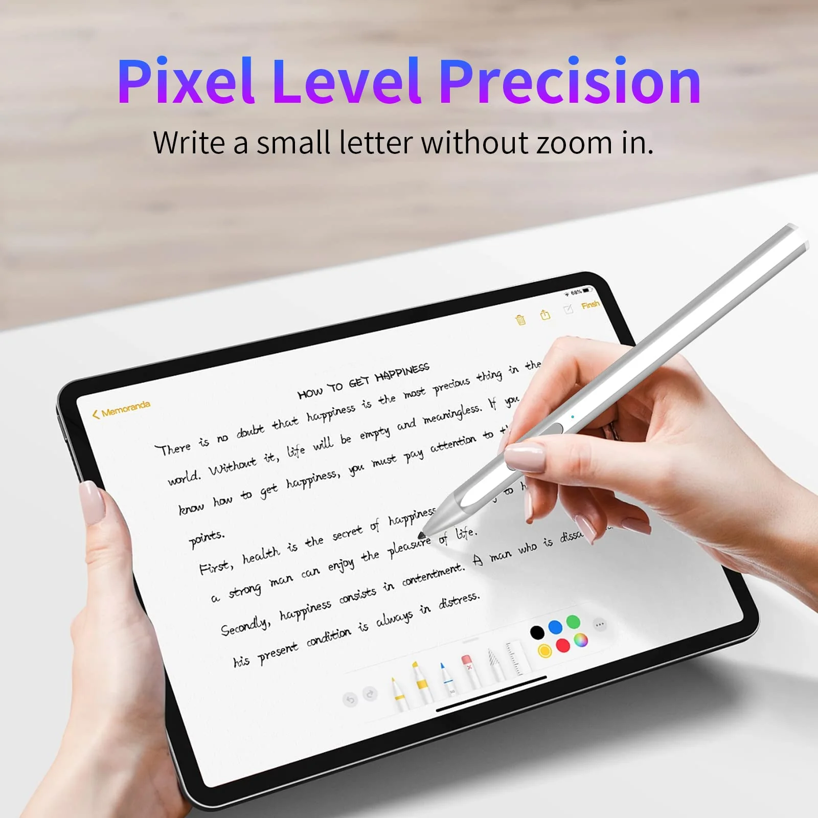 Stylus for Microsoft Surface Pro9/8/7/6/5/4/3/X Surface Laptop/Book/Studio Surface 3/Go/Go2/Go3, 4096 Pressure Sensitivity, Magnetic Attachment, USB Charging, Palm Rejection Function, Silver U-shape/4096/Magnetic Pen - Image 8