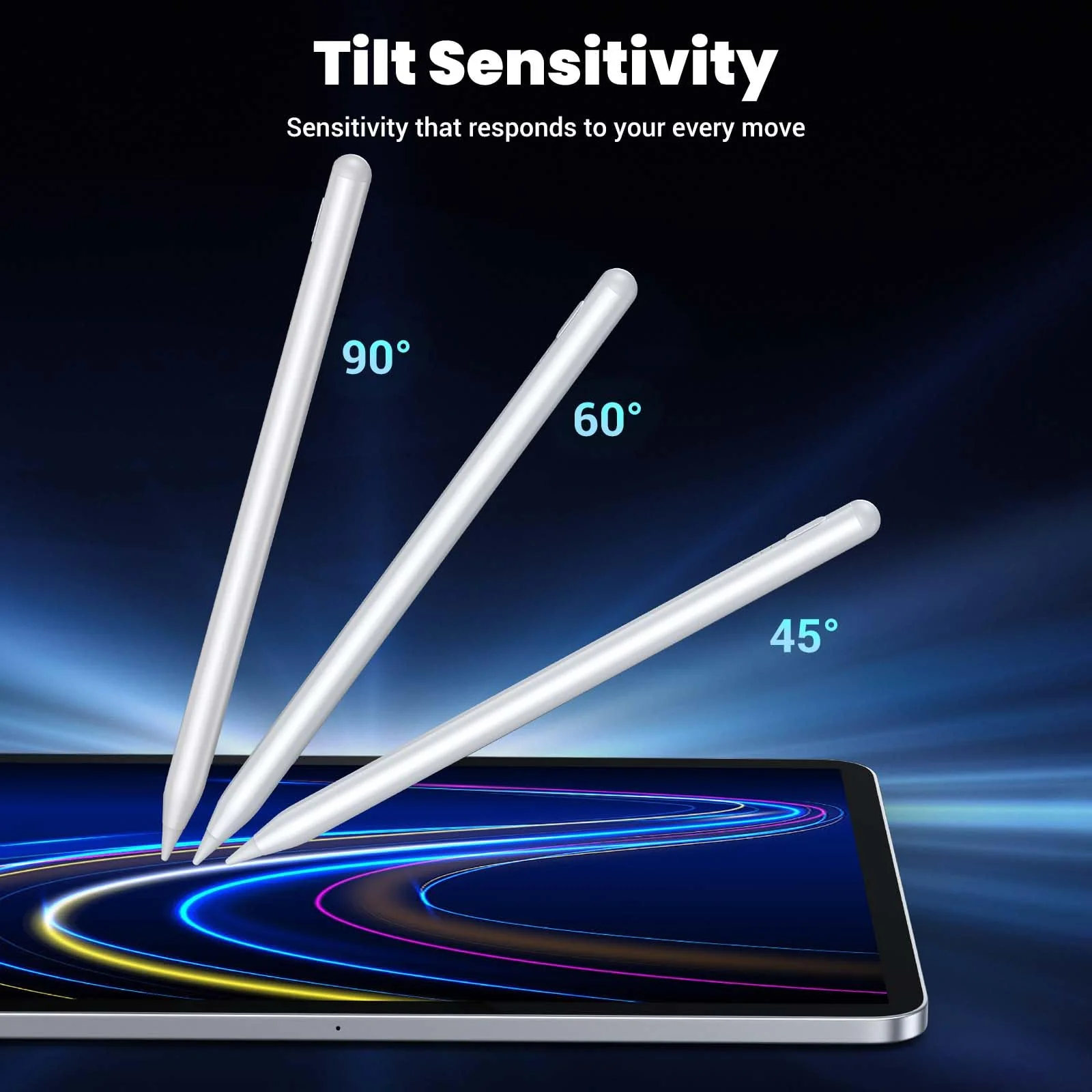 Stylus Pen for iPad 2018-2024, 2X Fast Charge iPad Pencil, Pixel-Perfect Precision, Palm Rejection Tilt Sensitivity, Active Pen for iPad 6/7/8/9/10, iPad Mini 5/6, iPad Air 3/4/5, iPad Pro 11''/12.9'' SP01 - Image 7