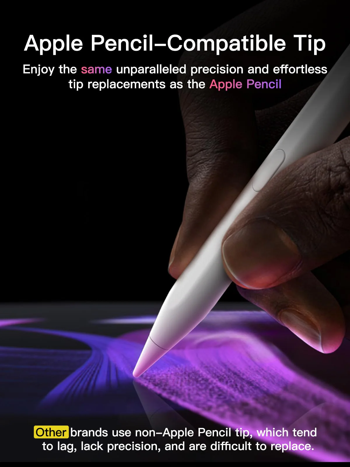 Stylus Pen for iPad 2018-2024, USB-C Fast Charging, Apple Pencil-Compatible Tip, Pixel-Perfect Tilt Sensitivity for iPad 10th/9/8/7/6, iPad Mini 7/6/5, iPad Air M2/6/5/4/3, iPad Pro M4 13"/12.9″/11″ Milk White - Image 2