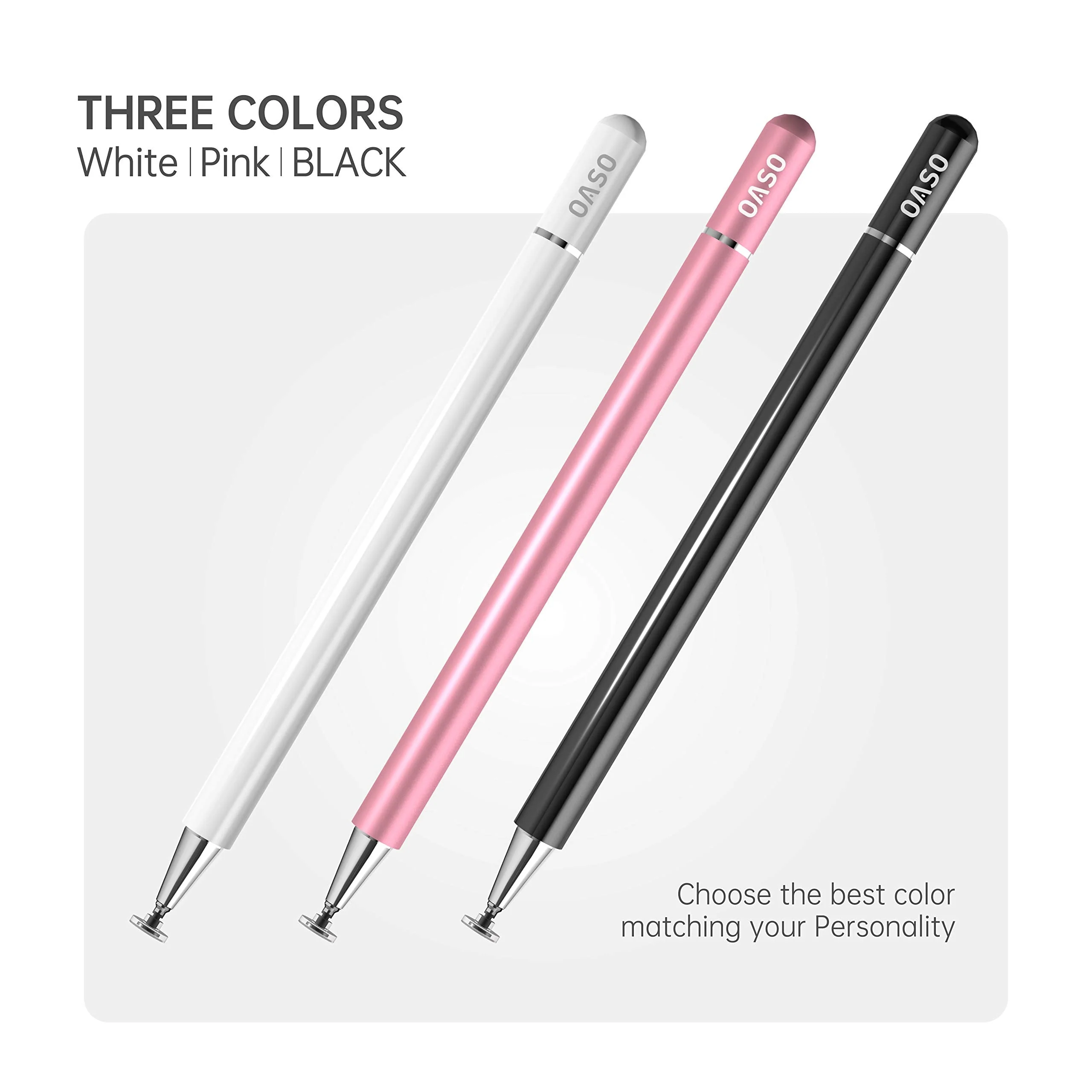 Stylus Pen for iPad, Disc Tip Pencil Tablet Stylus Compatible with Apple iPad pro/iPad 6/7/8th/iPhone/Samsung Galaxy Tab/Chromebook/All Touch Screens (White) White - Image 7