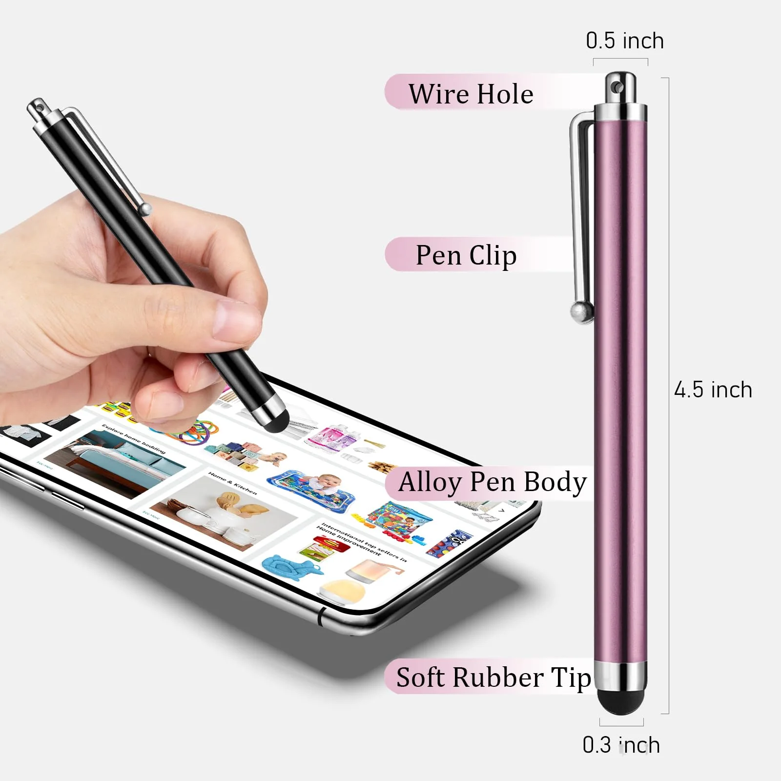 Stylus Pens for Touch Screens, AGREJO High Precision Universal Stylus for iPad iPhone Tablets Samsung Galaxy All Capacitive Touch Screens (10-Pack) 10-Pack - Image 3