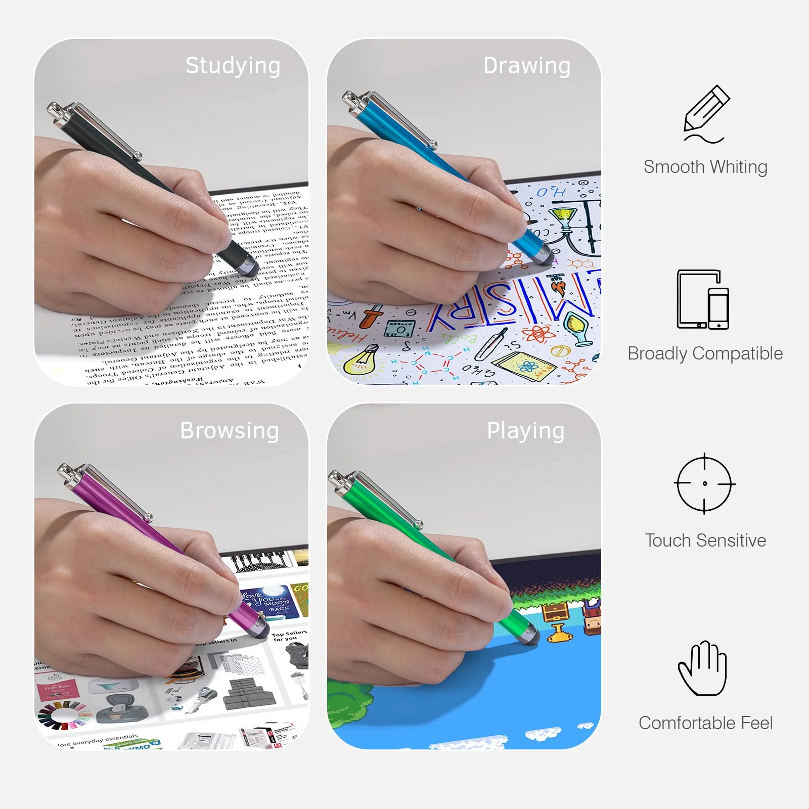 Stylus Pens for Touch Screens, AGREJO High Precision Universal Stylus for iPad iPhone Tablets Samsung Galaxy All Capacitive Touch Screens (10-Pack) 10-Pack - Image 5