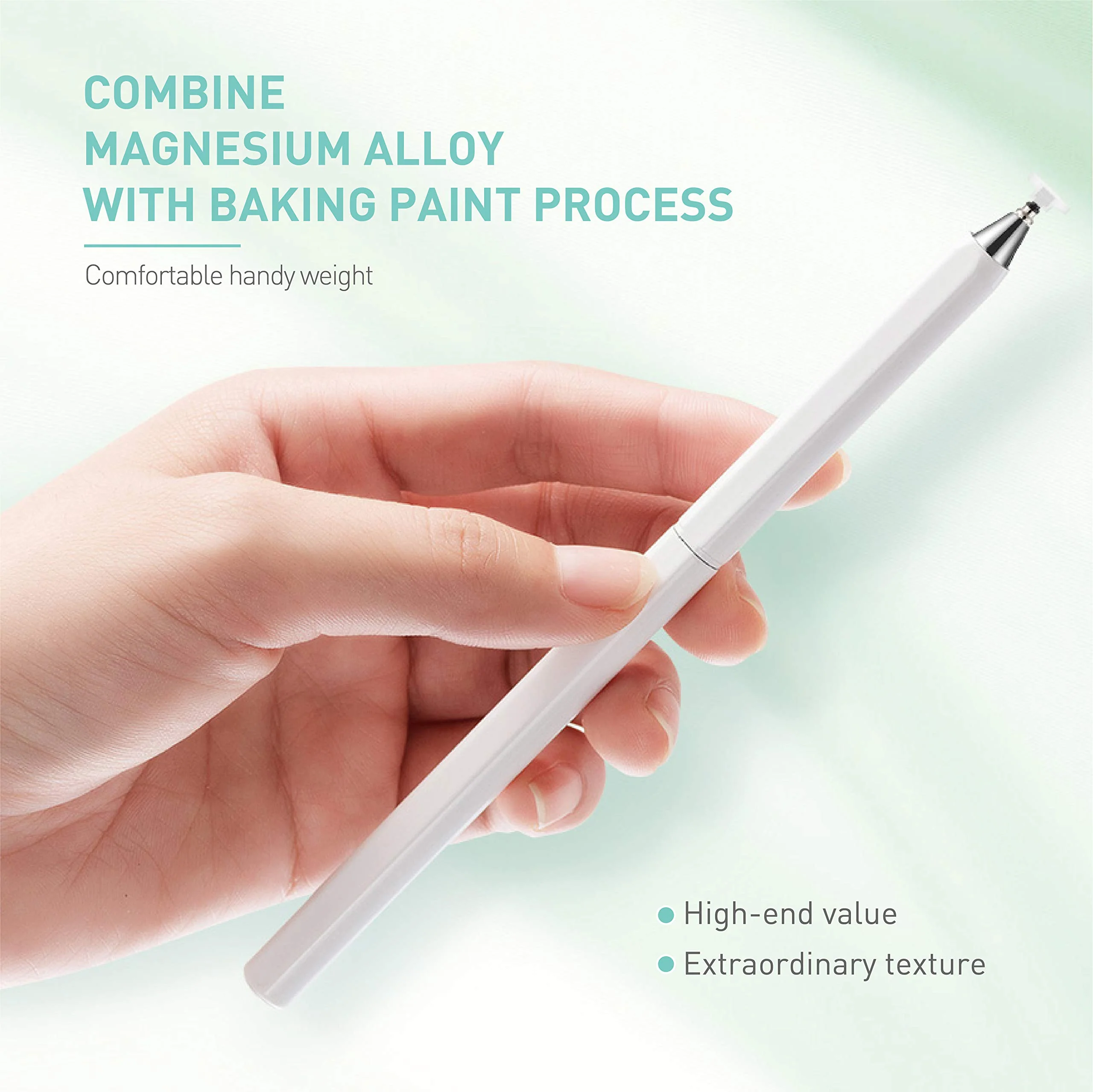 Stylus Pens, Universal High Sensitive & Precision Capacitive Disc Tip Touch Screen Pen Stylus for iPhone/iPad/Pro/Samsung/Galaxy/Tablet/Kindle/Computer/FireTablet Black/White - Image 5