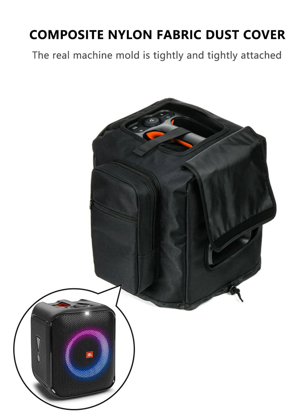 Suitable for JBL Partybox Encore Essential body protection case, dust cover, microphone side storage bag, outdoor - Image 4