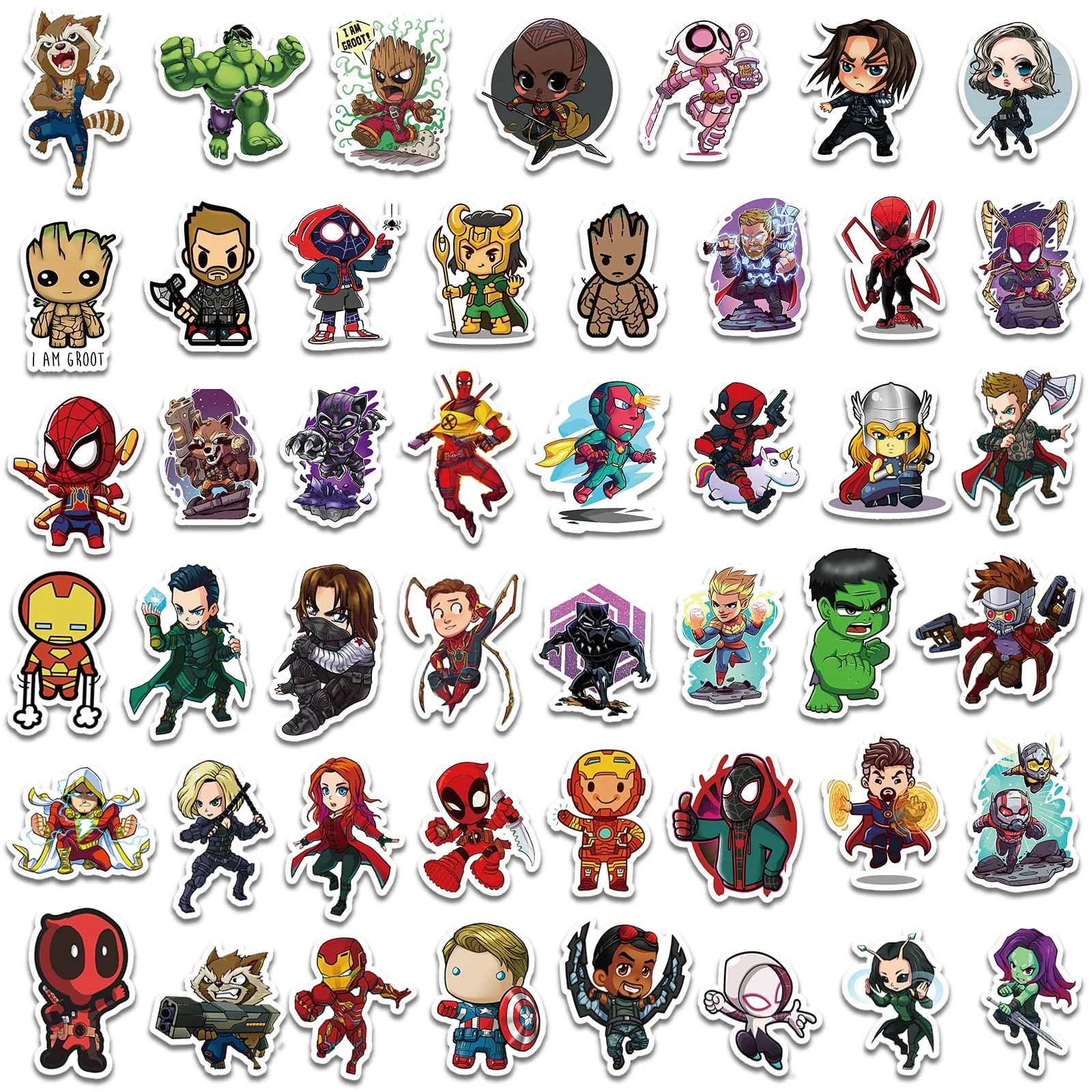 Superheros Stickers Pack, 150PCS Avenger Stickers for Laptop Decals Comic Legends Stickers for Teens Boys Adults Waterproof Vinyl Computer Stickers for Laptop Water Bottles Luggage Skateboard Guitar - Image 2