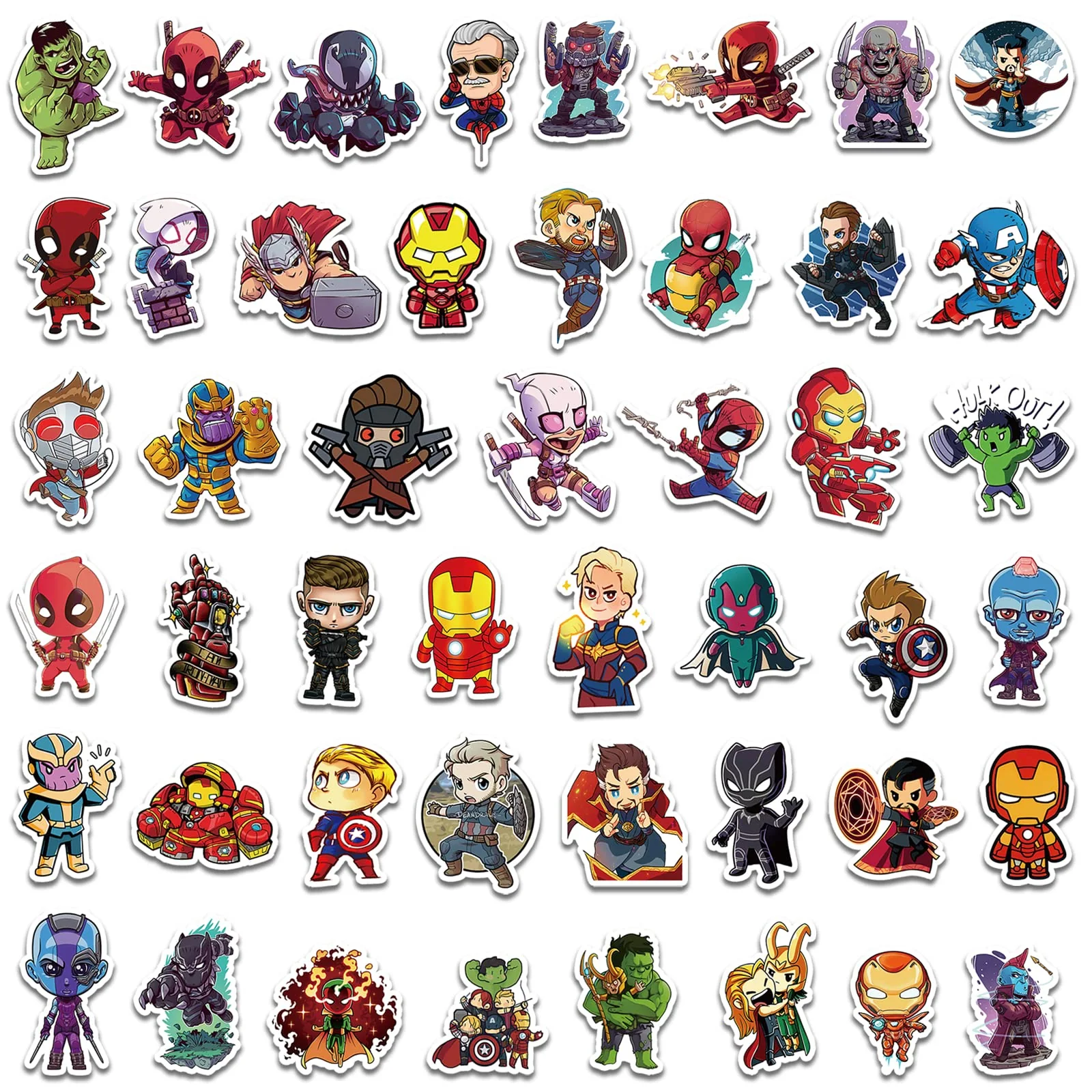 Superheros Stickers Pack, 150PCS Avenger Stickers for Laptop Decals Comic Legends Stickers for Teens Boys Adults Waterproof Vinyl Computer Stickers for Laptop Water Bottles Luggage Skateboard Guitar - Image 3