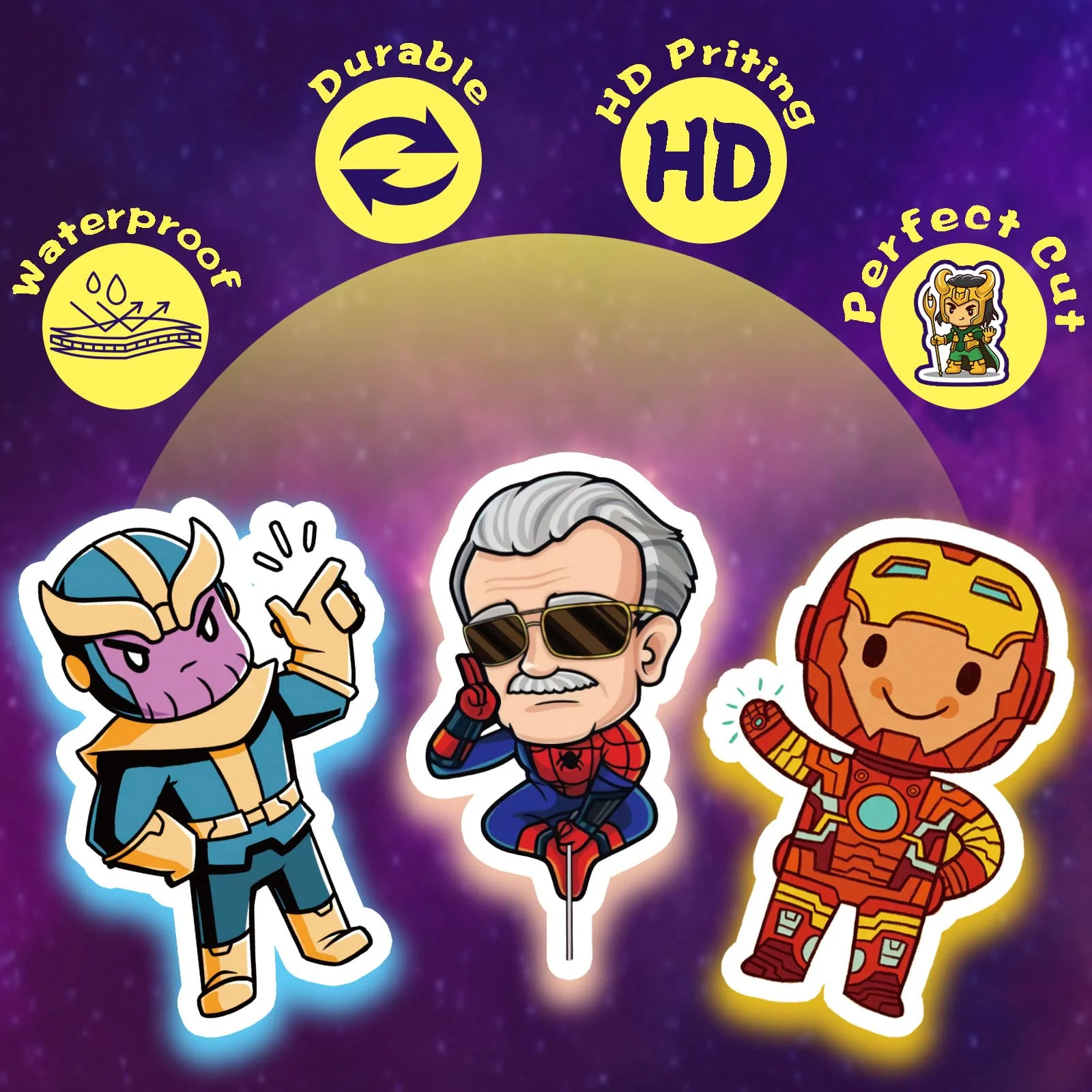 Superheros Stickers Pack, 150PCS Avenger Stickers for Laptop Decals Comic Legends Stickers for Teens Boys Adults Waterproof Vinyl Computer Stickers for Laptop Water Bottles Luggage Skateboard Guitar - Image 6