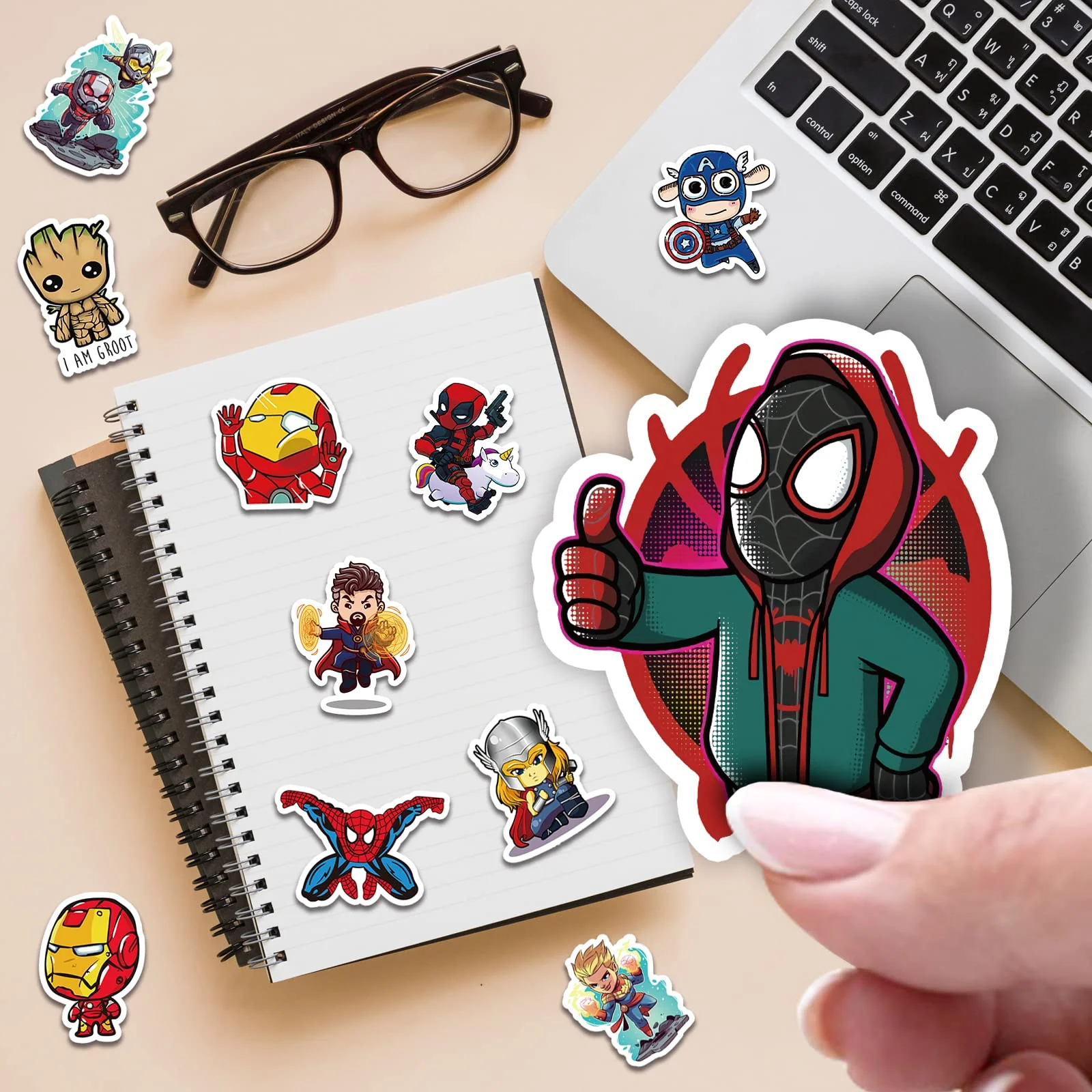 Superheros Stickers Pack, 150PCS Avenger Stickers for Laptop Decals Comic Legends Stickers for Teens Boys Adults Waterproof Vinyl Computer Stickers for Laptop Water Bottles Luggage Skateboard Guitar - Image 7