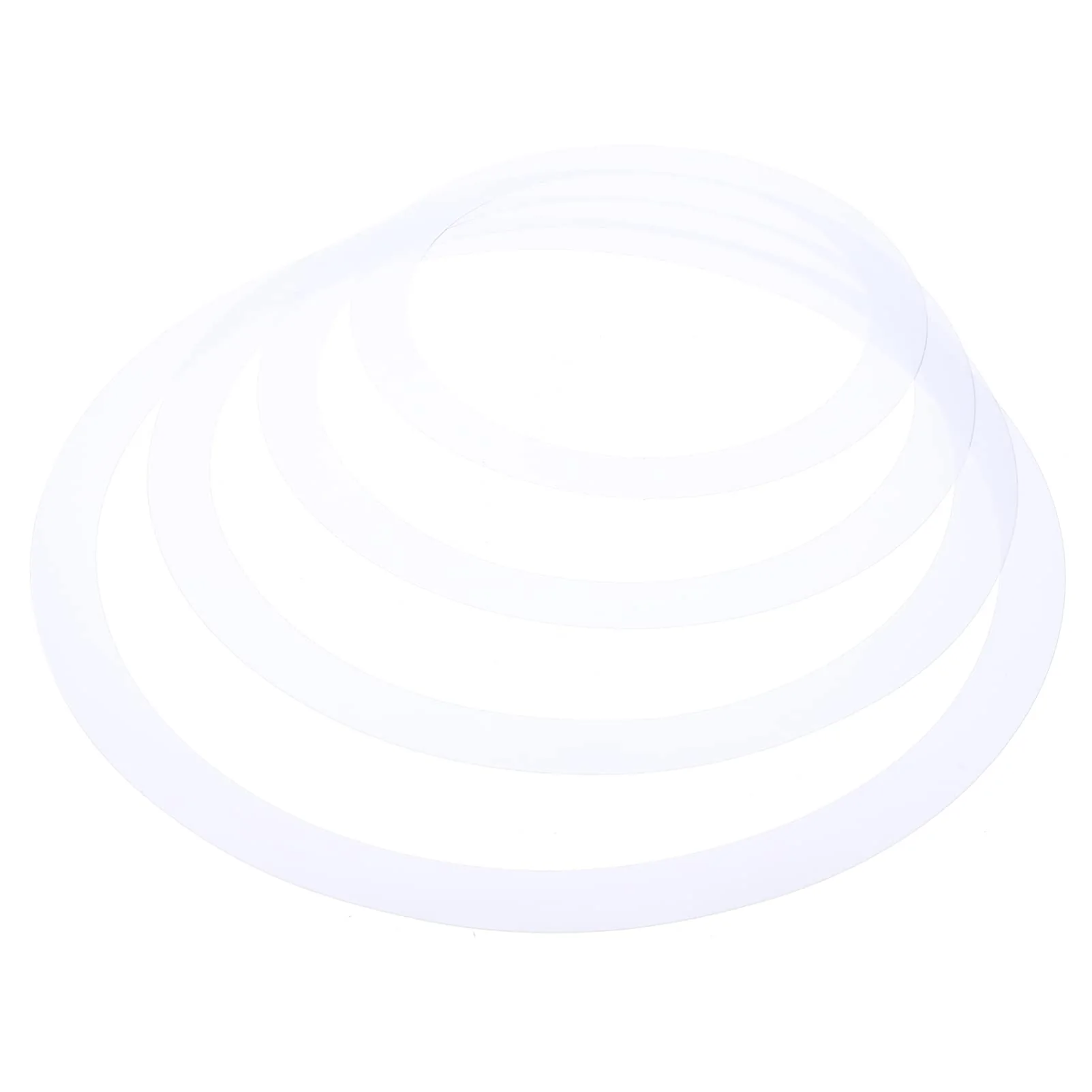 SUPVOX Drum Ring Replacement 4pcs Drum Mufflers Dampening Drum Mute Rings Kit Snare Drum Ring Snare Drum Damperner Rings Silencer Percussion Accessories White 10/12/ 14/ 16inch Home Drum Parts White1