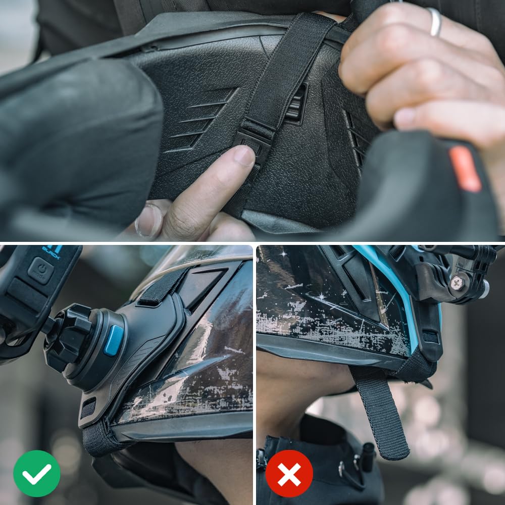 SUREWO Magnetic Quick Release Motorcycle Helmet Chin Strap Mount Compatible with Go pro Hero 12,11,10, 9, 8, 7, (2018), 6 5,DJI Osmo Action 4/3, AKASO, SJCAM and More - Image 6