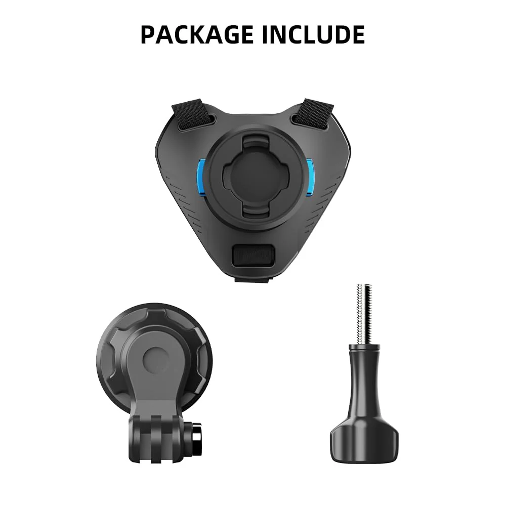 SUREWO Magnetic Quick Release Motorcycle Helmet Chin Strap Mount Compatible with Go pro Hero 12,11,10, 9, 8, 7, (2018), 6 5,DJI Osmo Action 4/3, AKASO, SJCAM and More - Image 9
