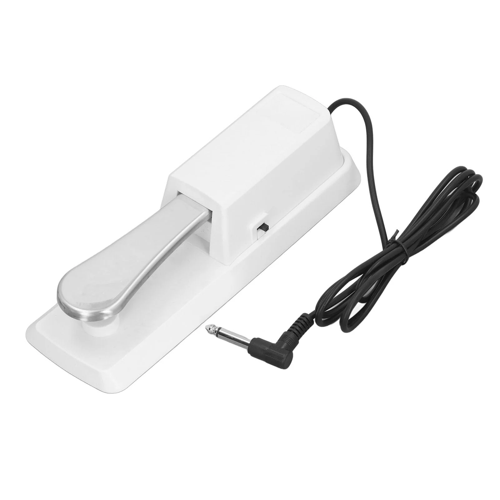 Sustain Pedal, Universal Keyboard Sustain Pedal with 1/4in (6.35mm) Input Plug & Anti Slip Rubber Bottom, Piano Foot Pedal for Digital Piano, Electronic Keyboard, MIDI White