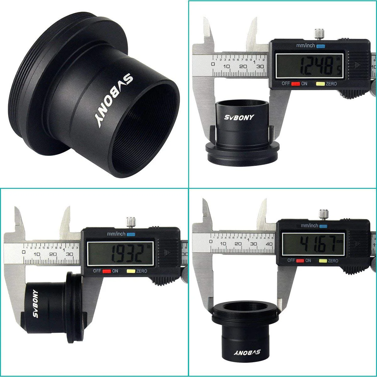 SVBONY T2 T Ring Adapter and T Adapter, 1.25 inches Metal Telescope Camera Adapter for Canon EOS Standard EF Lenses and Telescope Camera Astrophotography Accessories - Image 7