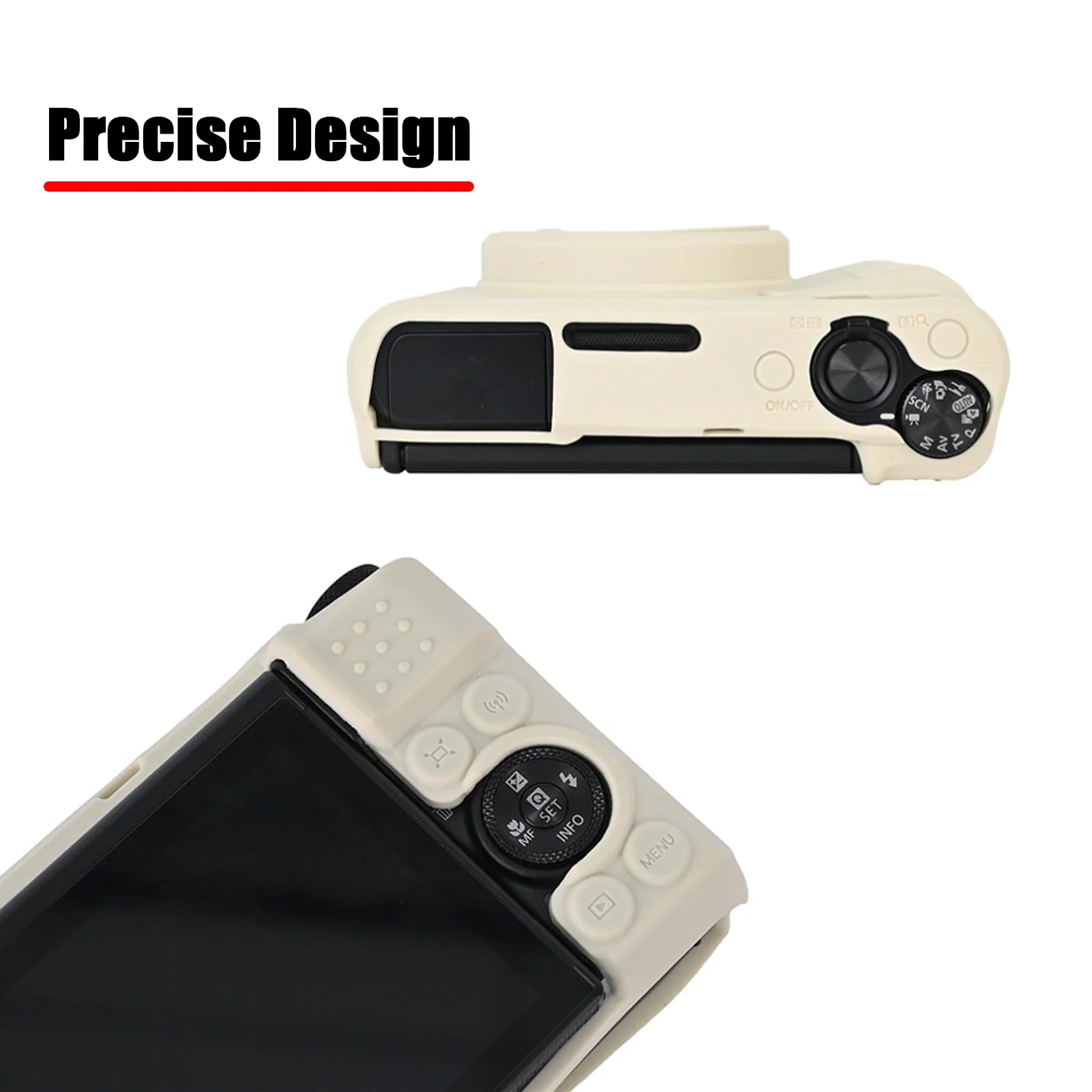 SX740 Silicone Camera Case Rubber Cover for Canon PowerShot SX740 SX730 HS Cameras Accessories Body Skin with Hand Neck Strap Lanyard Black - Image 5