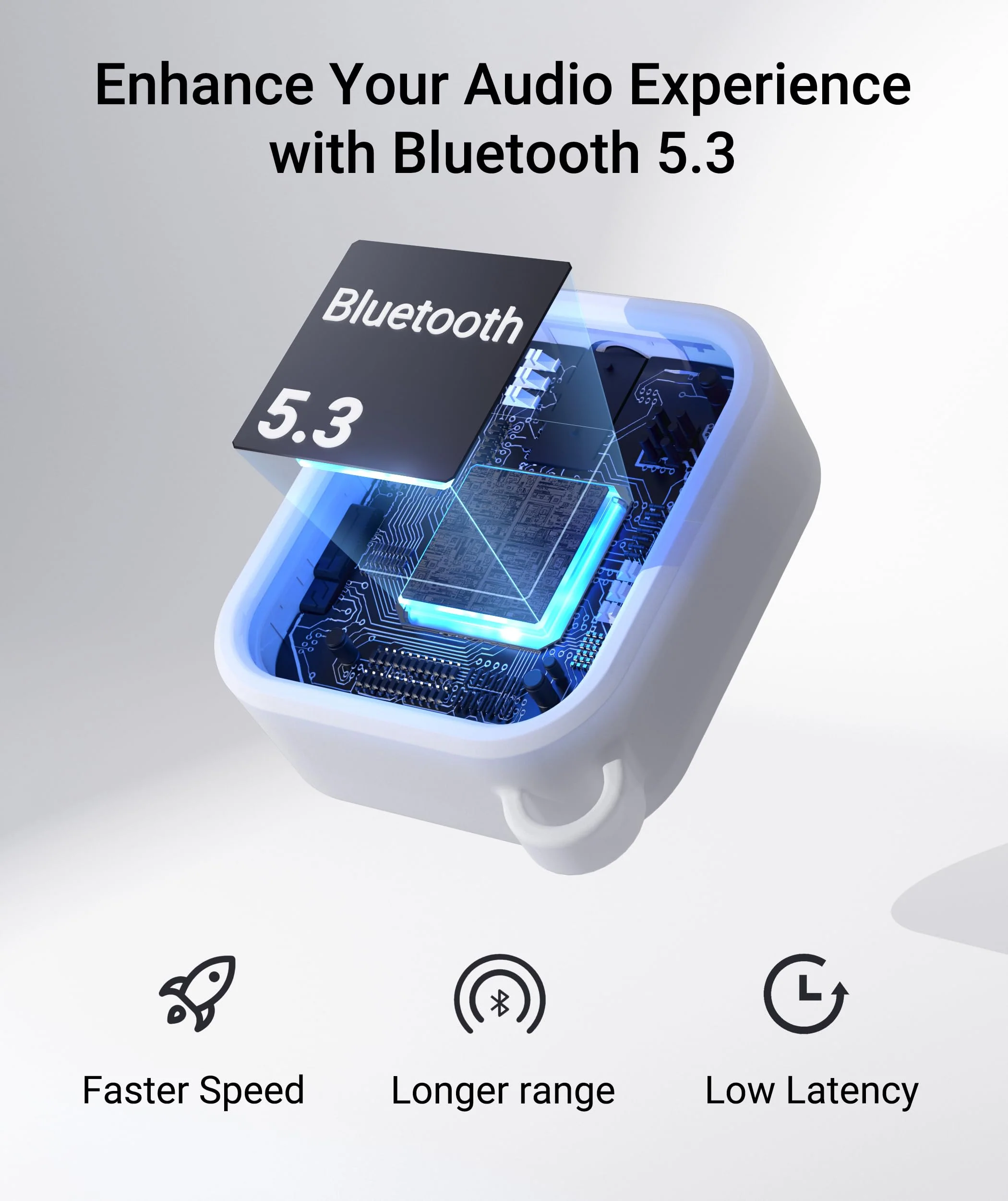 Syntech Airplane Bluetooth Transmitter Receiver for Airpods or Headphones, LED Display Dual Pairs Low Latency Wireless Bluetooth 5.3 Audio Adapter with Extra Dual 3.5mm AUX Adapter for Flight Car - Image 8