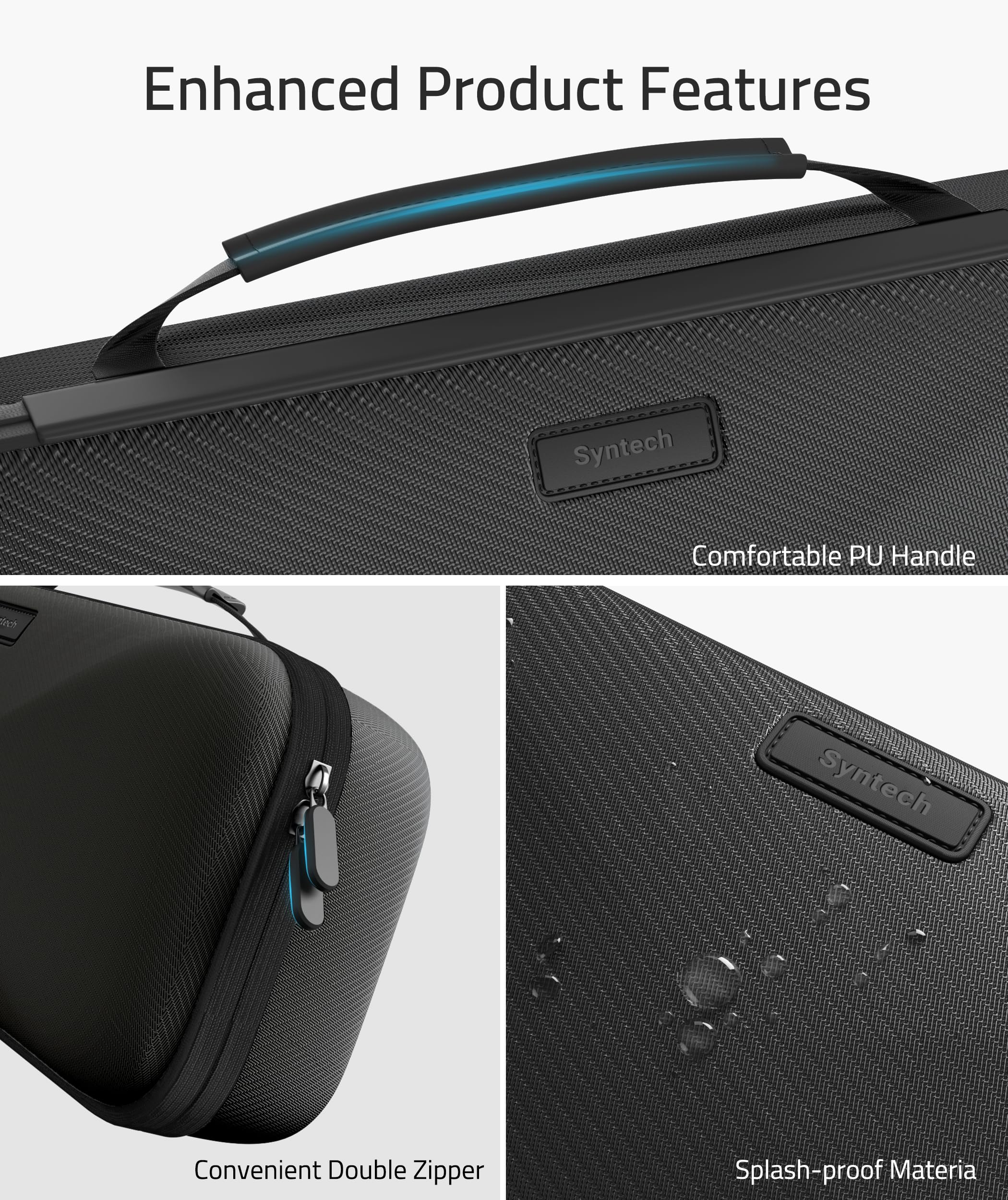 Syntech Hard Carrying Case Compatible with ASUS ROG Ally Console and Accessories, Portable Travel Handheld Case for Storage and Stand, EVA Shockproof Protective Carry Bag with Large Capacity, Black - Image 6