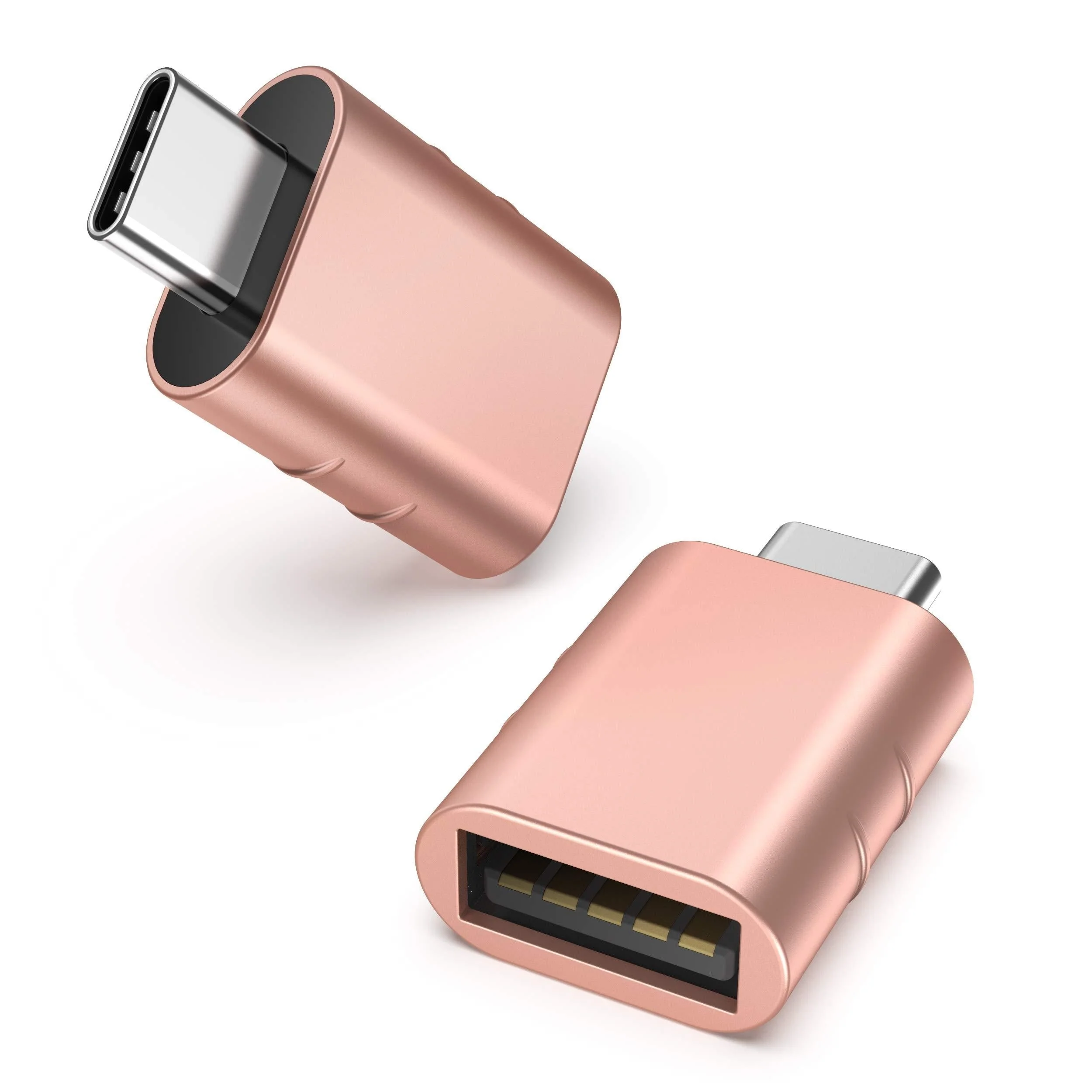 Syntech USB C to USB Adapter [2 Pack] USB C Male to USB3 Female Adapter Compatible with iMac 2021 iPad Pro 2021 MacBook Pro 2020 MacBook Air 2020 and Other Type C Devices Rose Gold