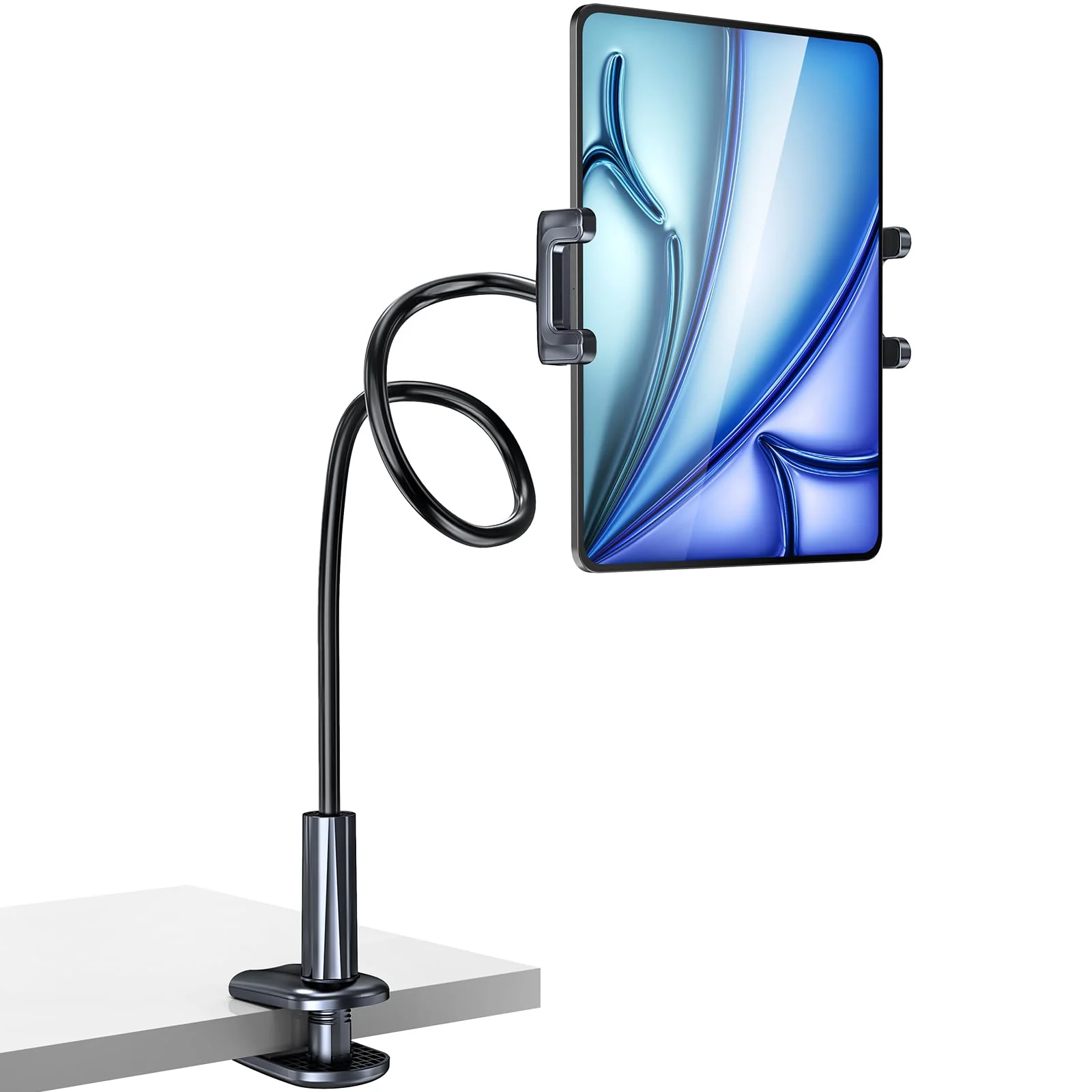 Tablet Stand Holder for Bed,Table-Flexible Adjustable Long Gooseneck Arm Tablet Mount Clamp Compatible with Mobile Phone/iPhone/iPad/Galaxy Tab/Kindle Fire/or Other 4.7-12.9" Devices. - Image 9