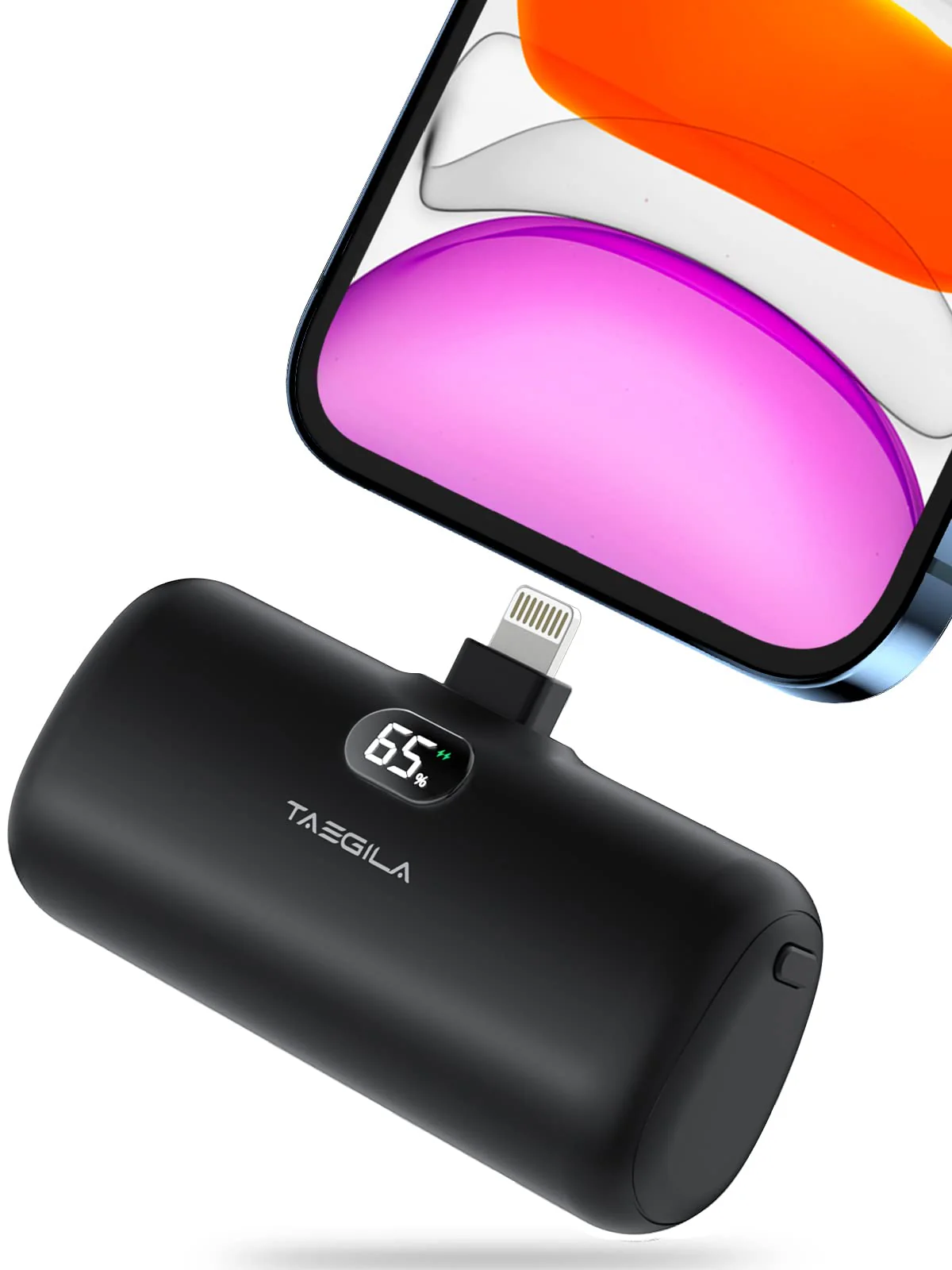 Taegila Portable Charger iPhone 4800mAh with LCD Display 4 Modes LED Light, MFi Certified Small Power Bank for iPhone 14 14ProMax 13 13ProMax 12 12Mini 12ProMax 11Pro XSMax XR X 8 7 6 Plus Airpods