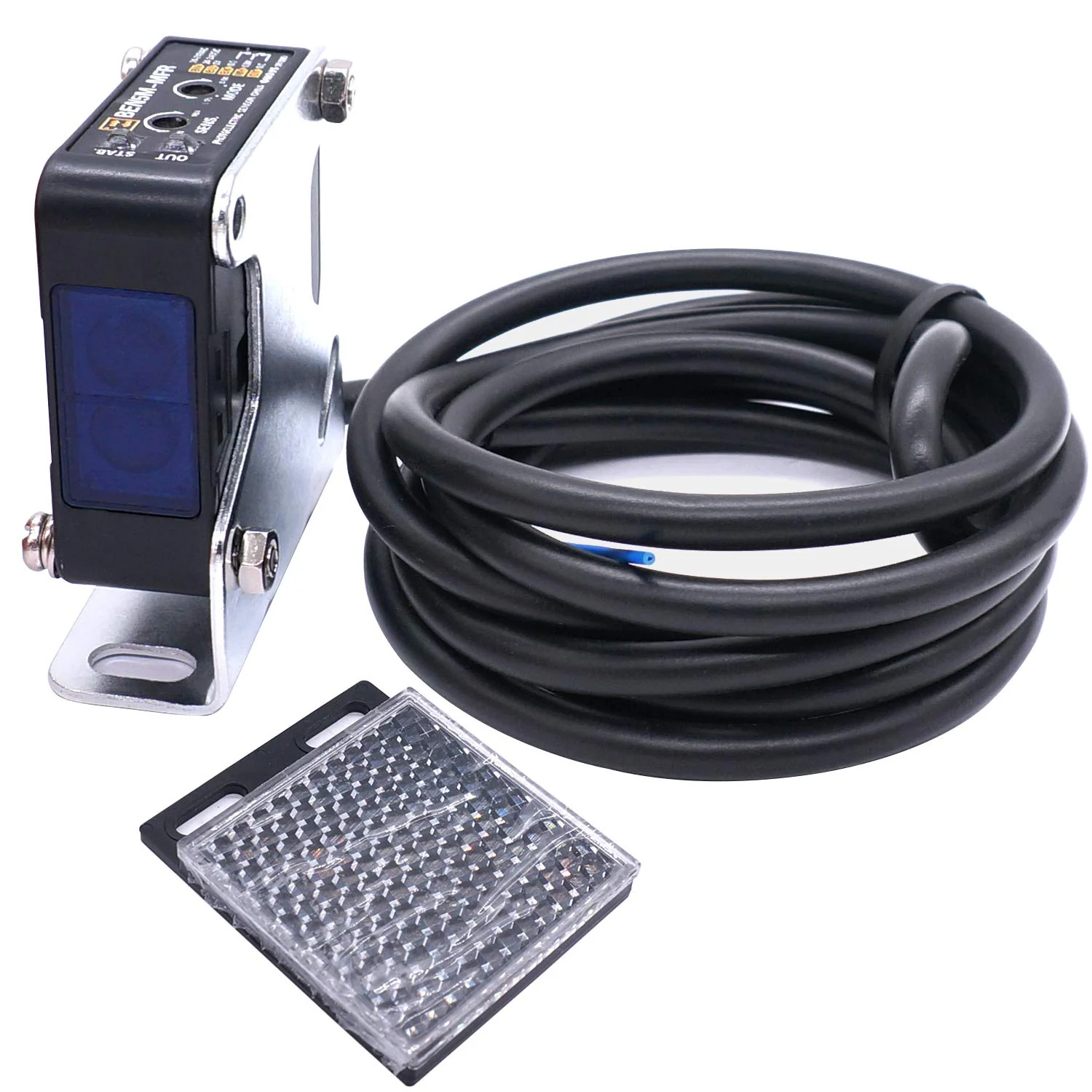 Taiss Photoelectric Sensors BEN5M 3A 24-240VDC 24-240VAC Retroreflective Proximity Switch Induction Distance 5M