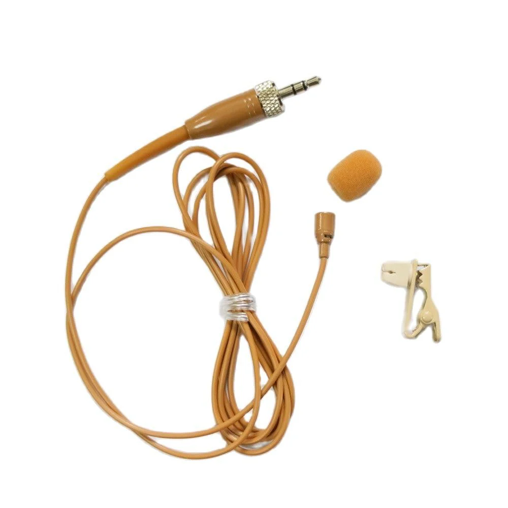 Tan Mini Lapel Lavalier Microphone for Sennheiser EW G3 G4 G5 Wireless Pocket System 3.5mm Lock Jack