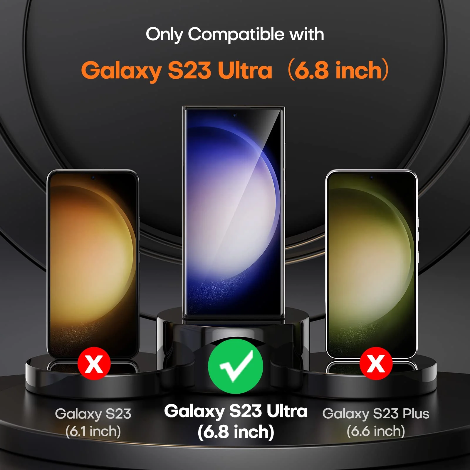 TAURI 2+2 Pack Screen Protector Designed for Samsung Galaxy S23 Ultra 5G, 2 Pack [Self-Healing] TPU Film + 2 Pack Camera Lens Protector, [Case Friendly] Support Fingerprint Unlock - Image 2
