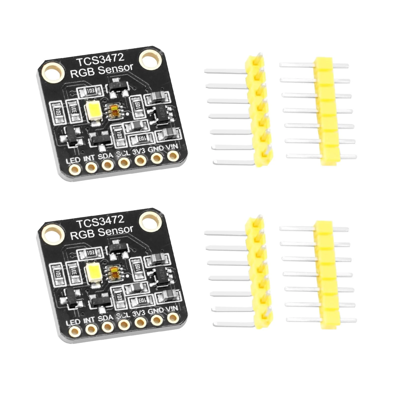 TCS-34725 RGB Light Colour Module AYWHP 2 Pieces RGB Light Colour Sensor Colour Detection Sensor Colour Meter Photoelectric Sensor Compatible with Arduino