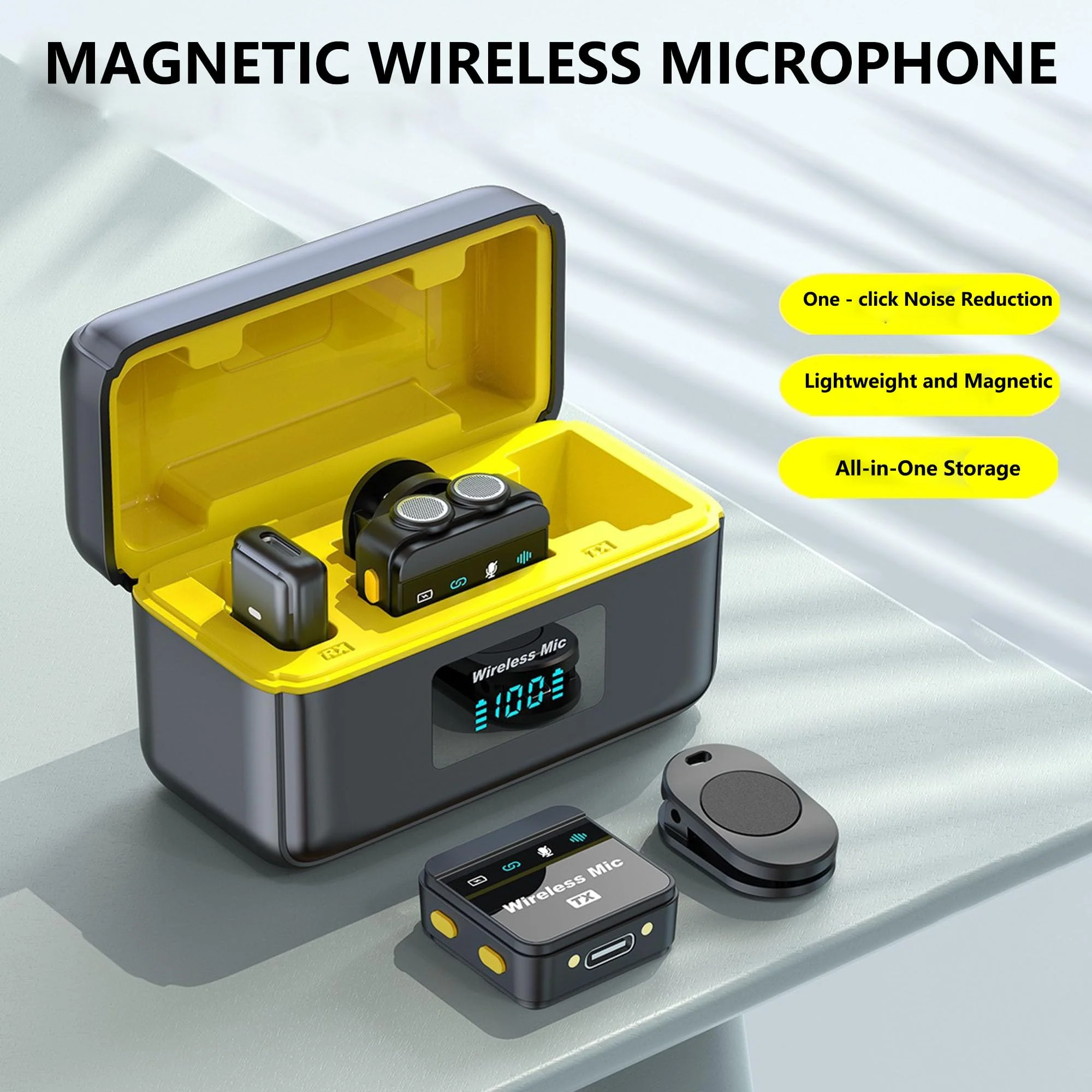 TD T9 (2 TX + 1 RX)15 piece set, Wireless Microphone with Intelligent Noise Cancelling, 30-bit Float Internal Recording, Optimized Sound, 280m Range, Microphone for iPhone, Android, Camera, Vlogs - Image 5