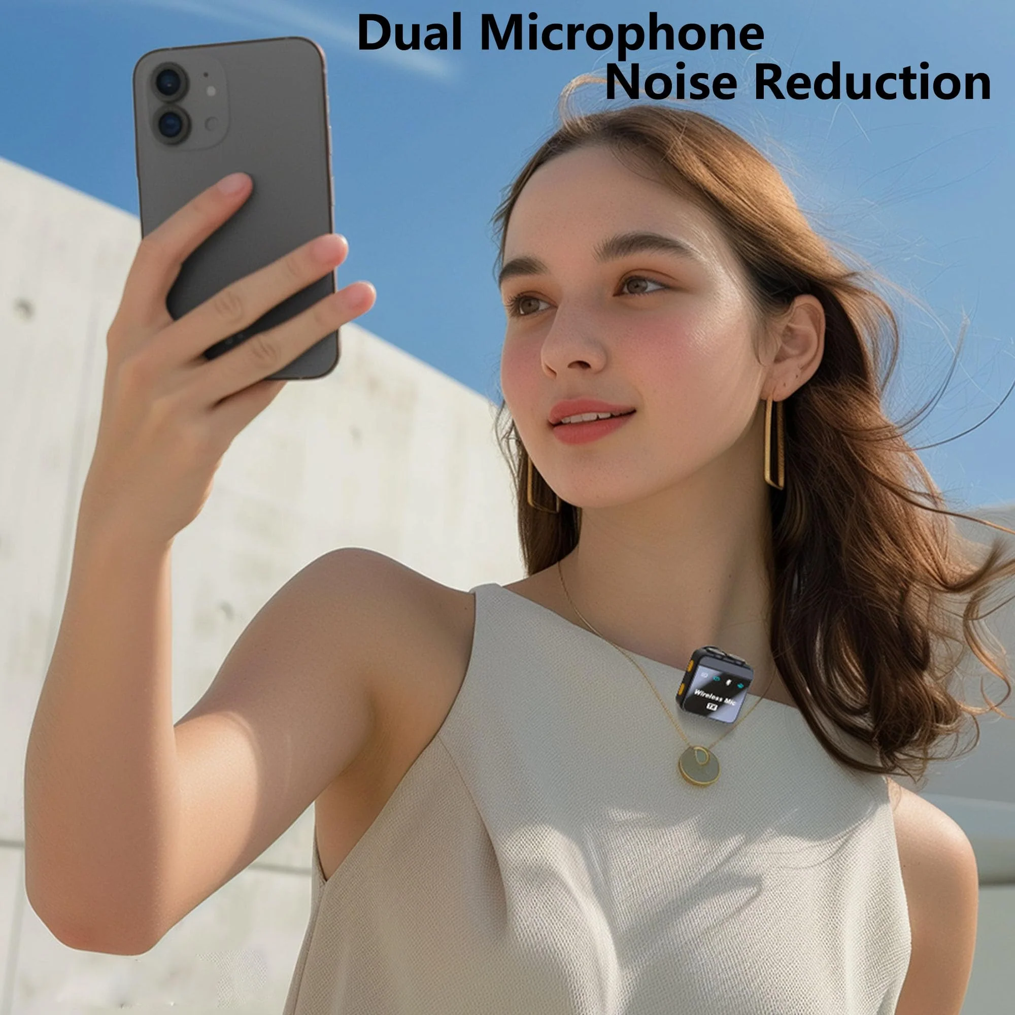 TD T9 (2 TX + 1 RX)15 piece set, Wireless Microphone with Intelligent Noise Cancelling, 30-bit Float Internal Recording, Optimized Sound, 280m Range, Microphone for iPhone, Android, Camera, Vlogs - Image 6